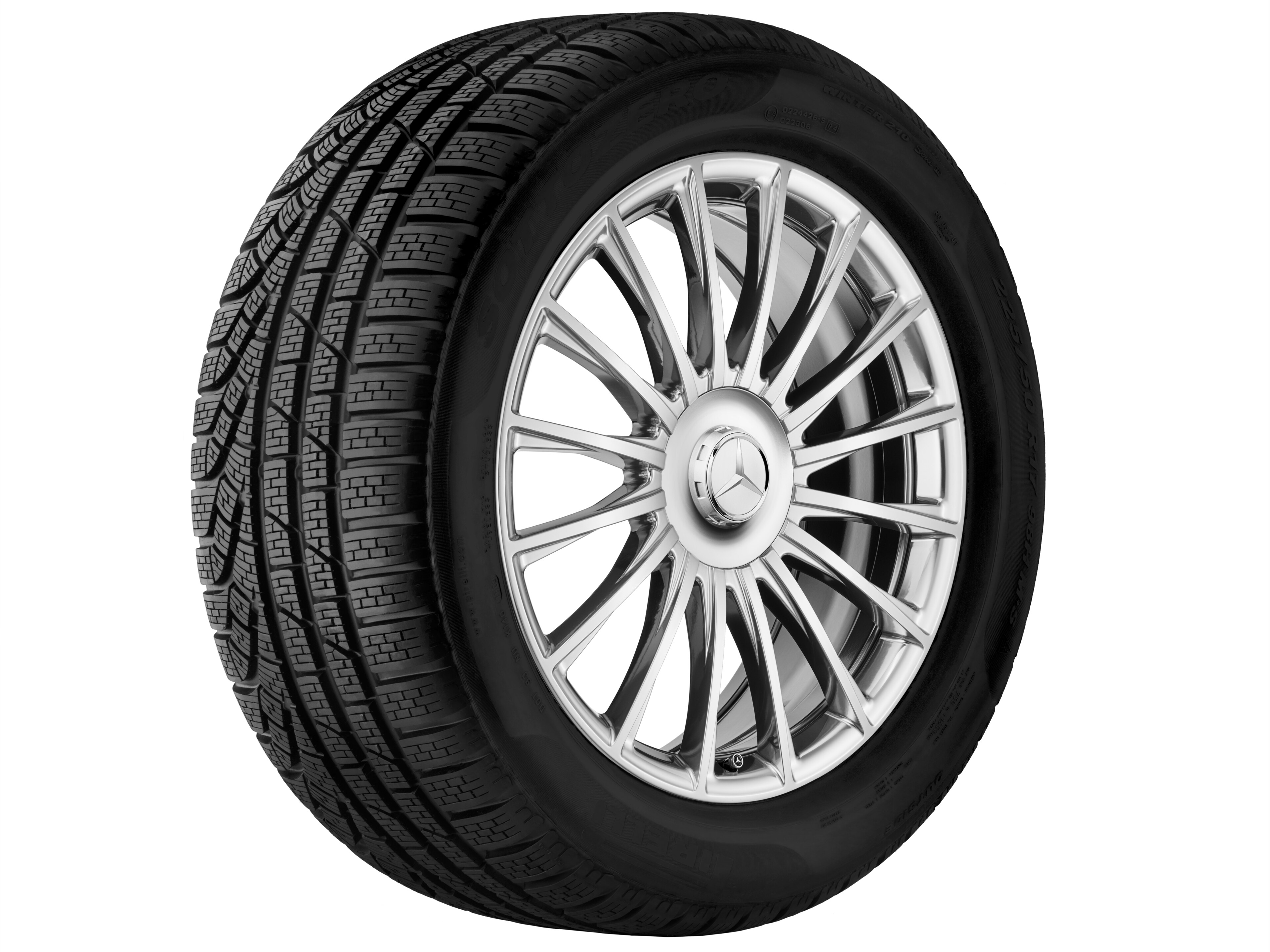 Cerchio a razze multiple, 50,8 cm (20 pollici) - 8,5 J x 20 ET 38, argento, Lucidato