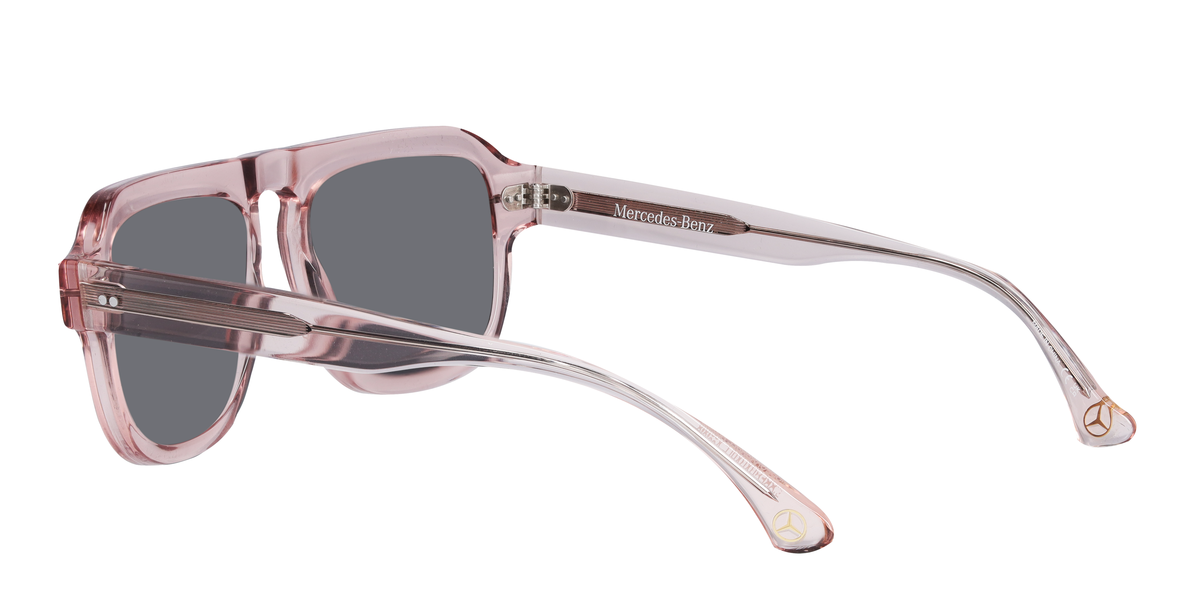 Occhiali da sole, Unisex - Oro rosa / bronzo, acetato, Trasparente