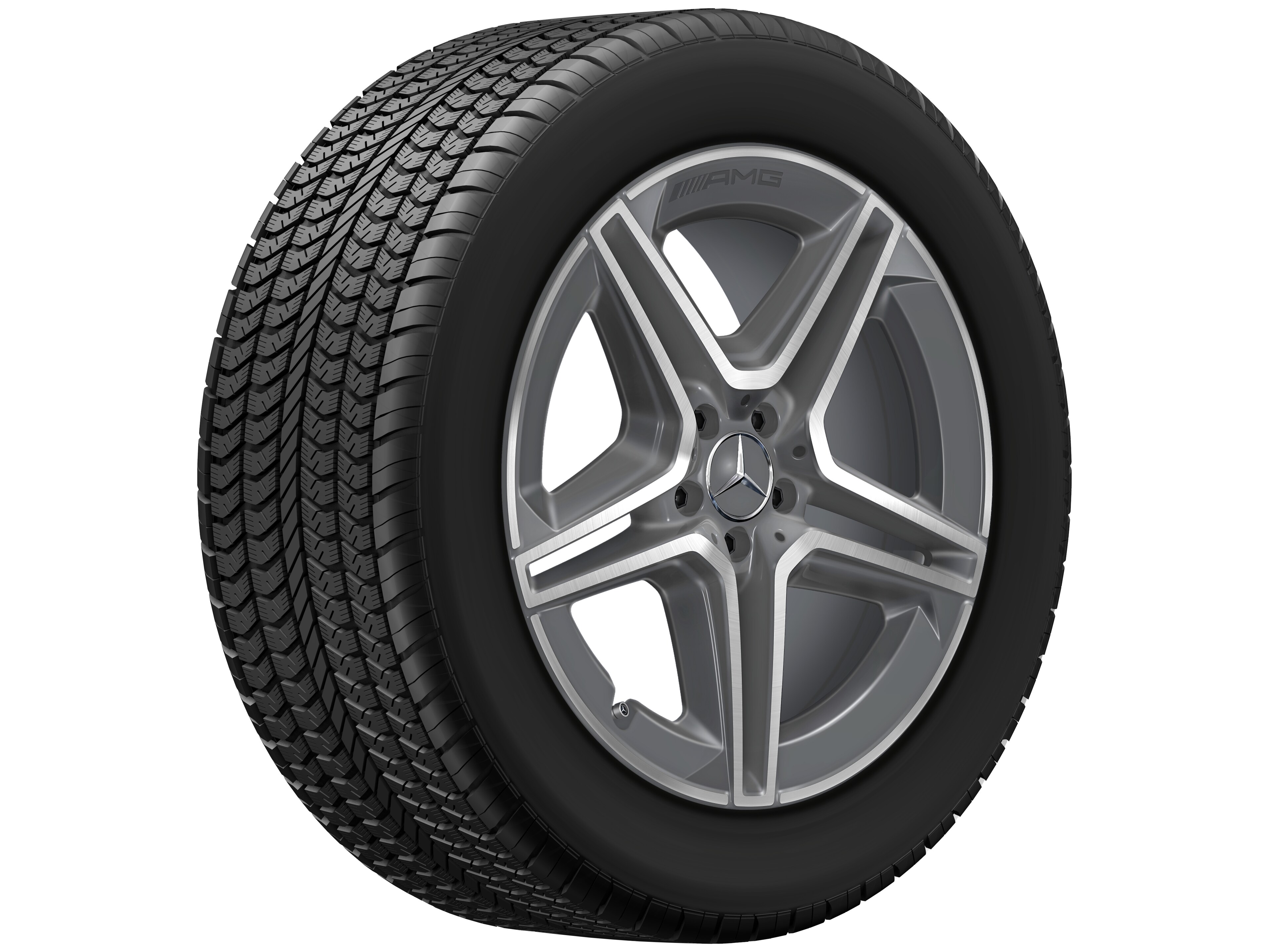 AMG 5-Doppelspeichen-Rad, 50,8 cm (20 Zoll) - 9 J x 20 ET 44, tremolit-metallic, glanzgedreht