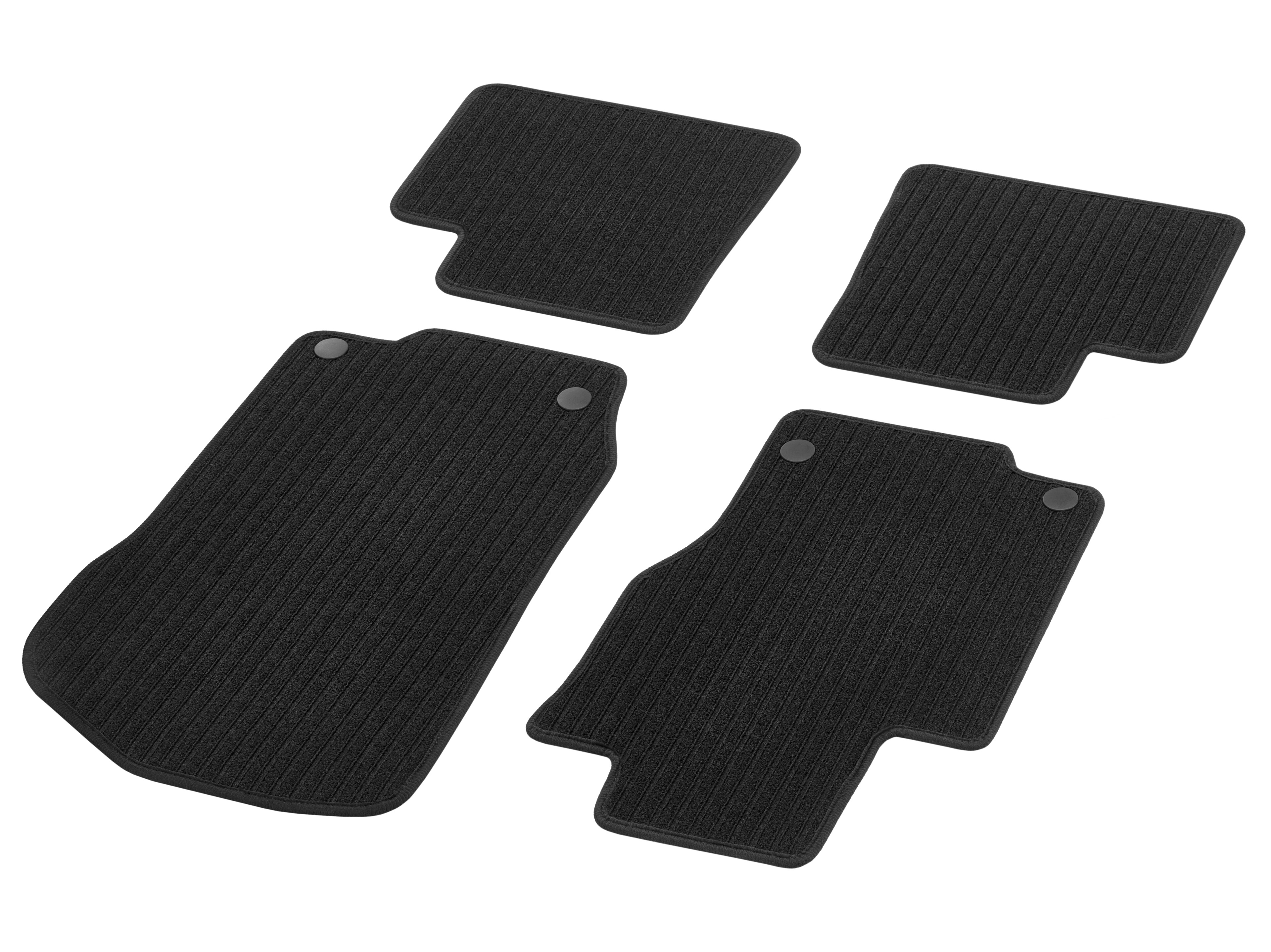 Tappetini in reps CLASSIC, Set, 4 pezzi - LL, colore nero