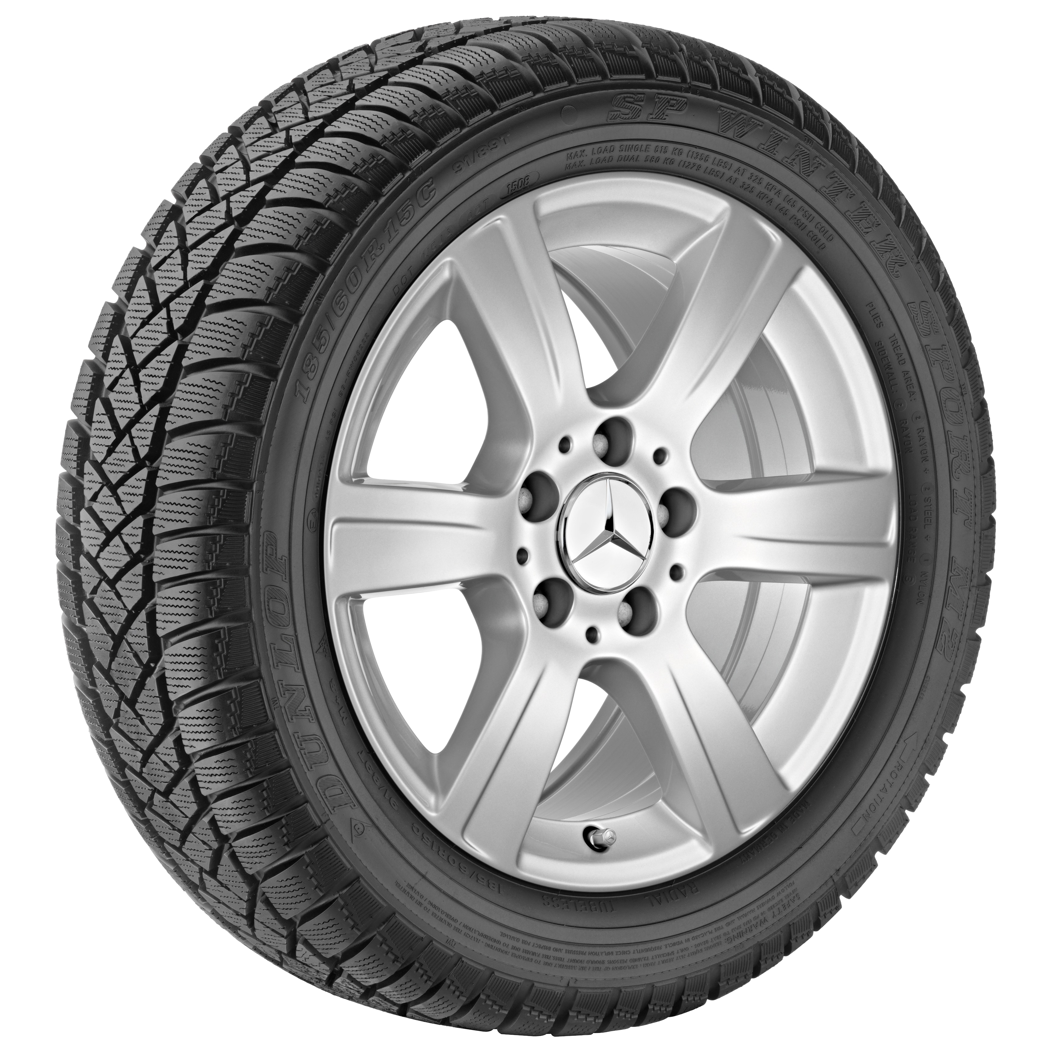 Cerchio a 6 razze, 40,6 cm (16 pollici) - 7,5 J x 16 ET 45,5, argento titanio