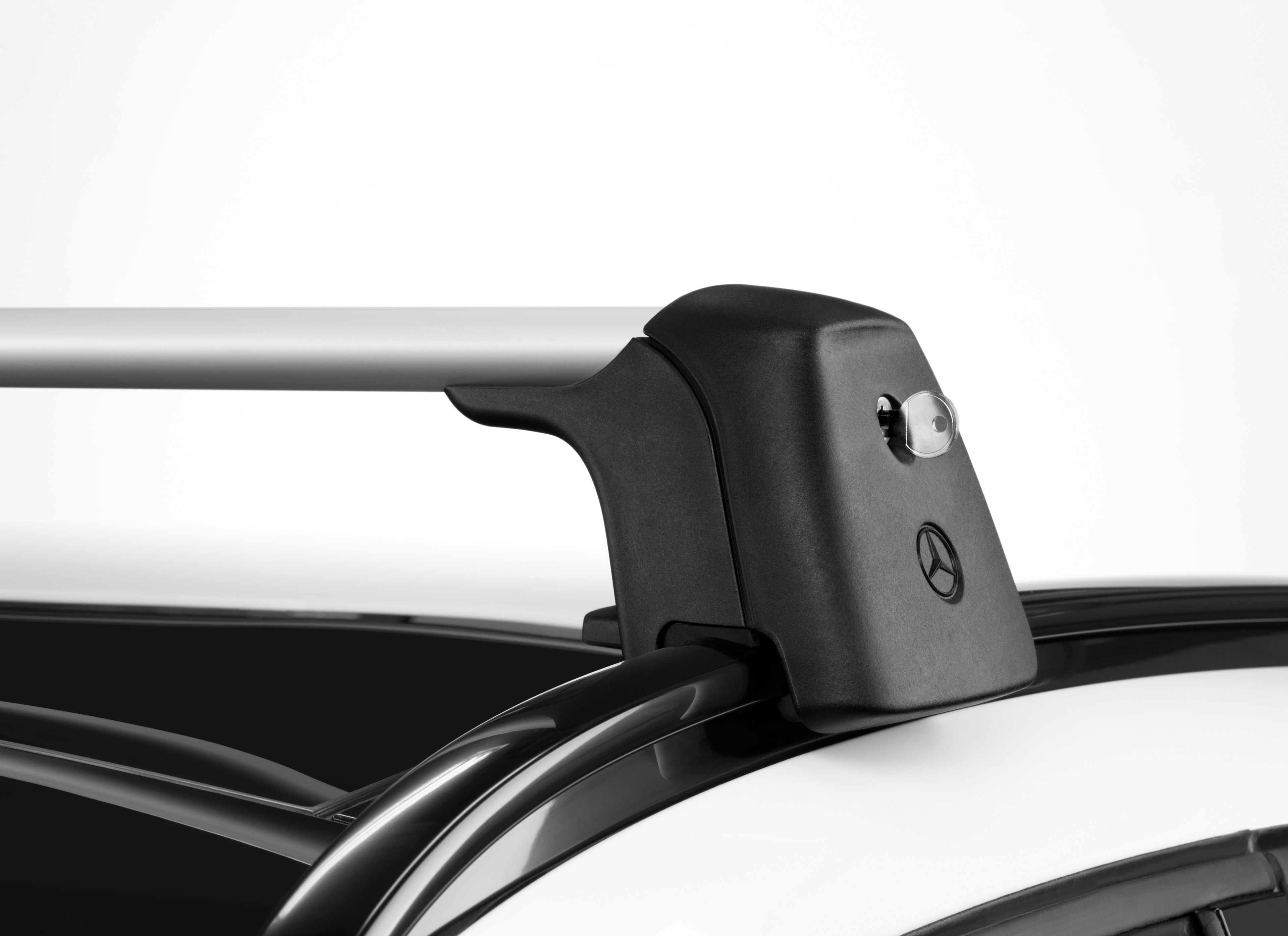 Relingträger, 2-teilig - Aluminium, schwarz-silber