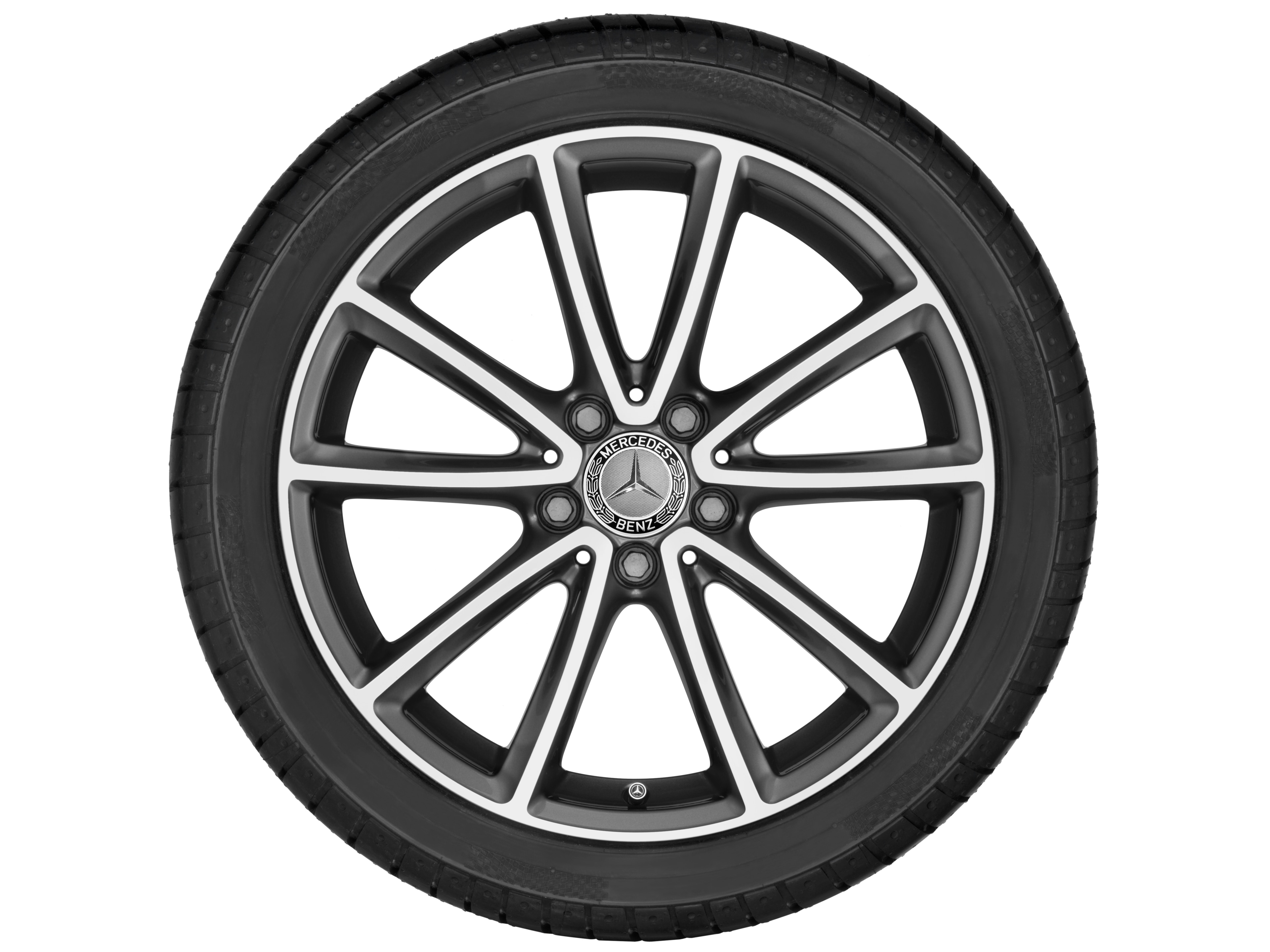 5-Doppelspeichen-Rad, 45,7 cm (18 Zoll), glanzgedreht - 7,5 J x 18 ET 42, tremolit-metallic, glanzgedreht