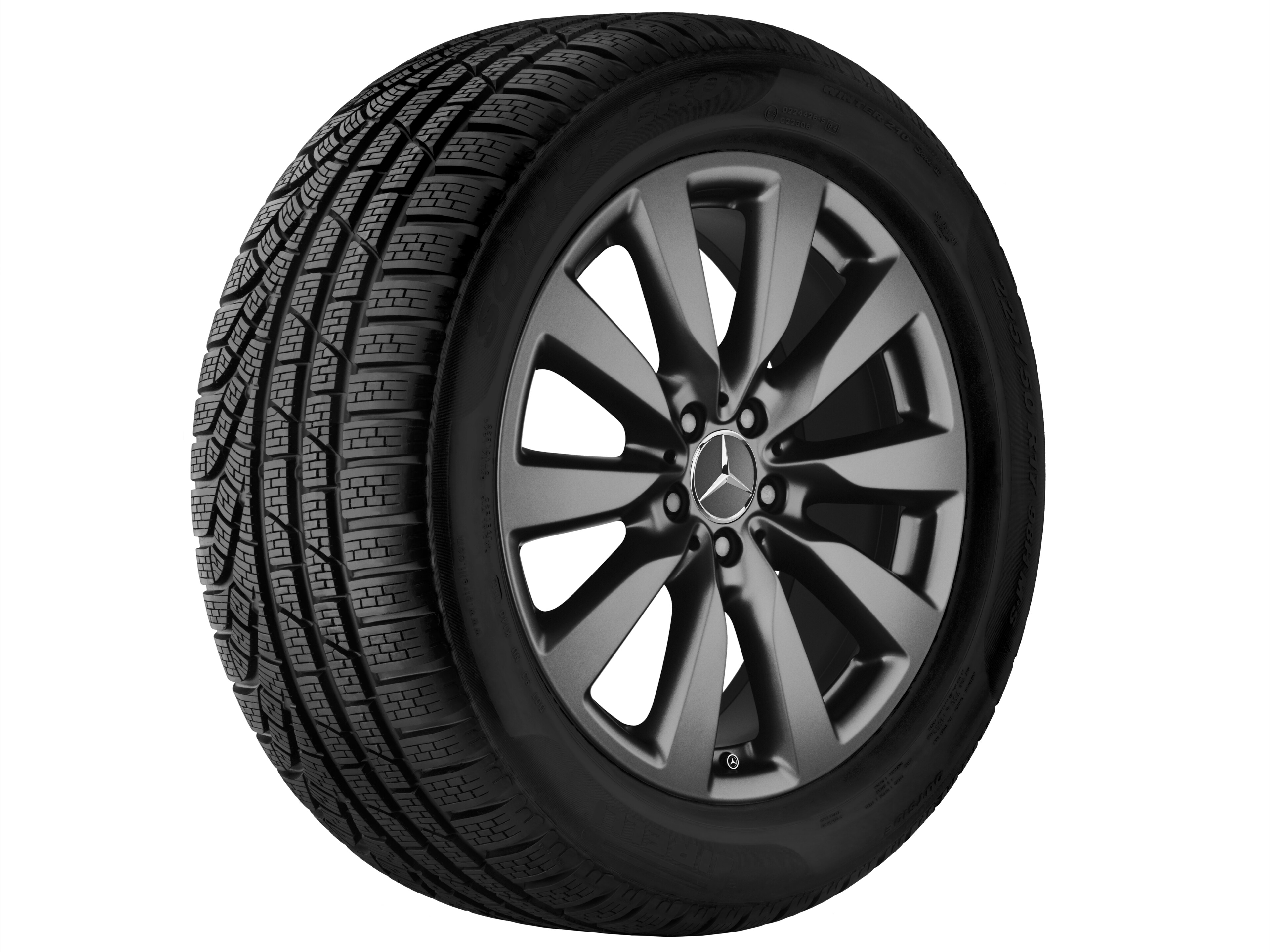 10-Speichen-Rad, 48,3 cm (19 Zoll) - 8 J x 19 ET 38, grau Himalaya matt
