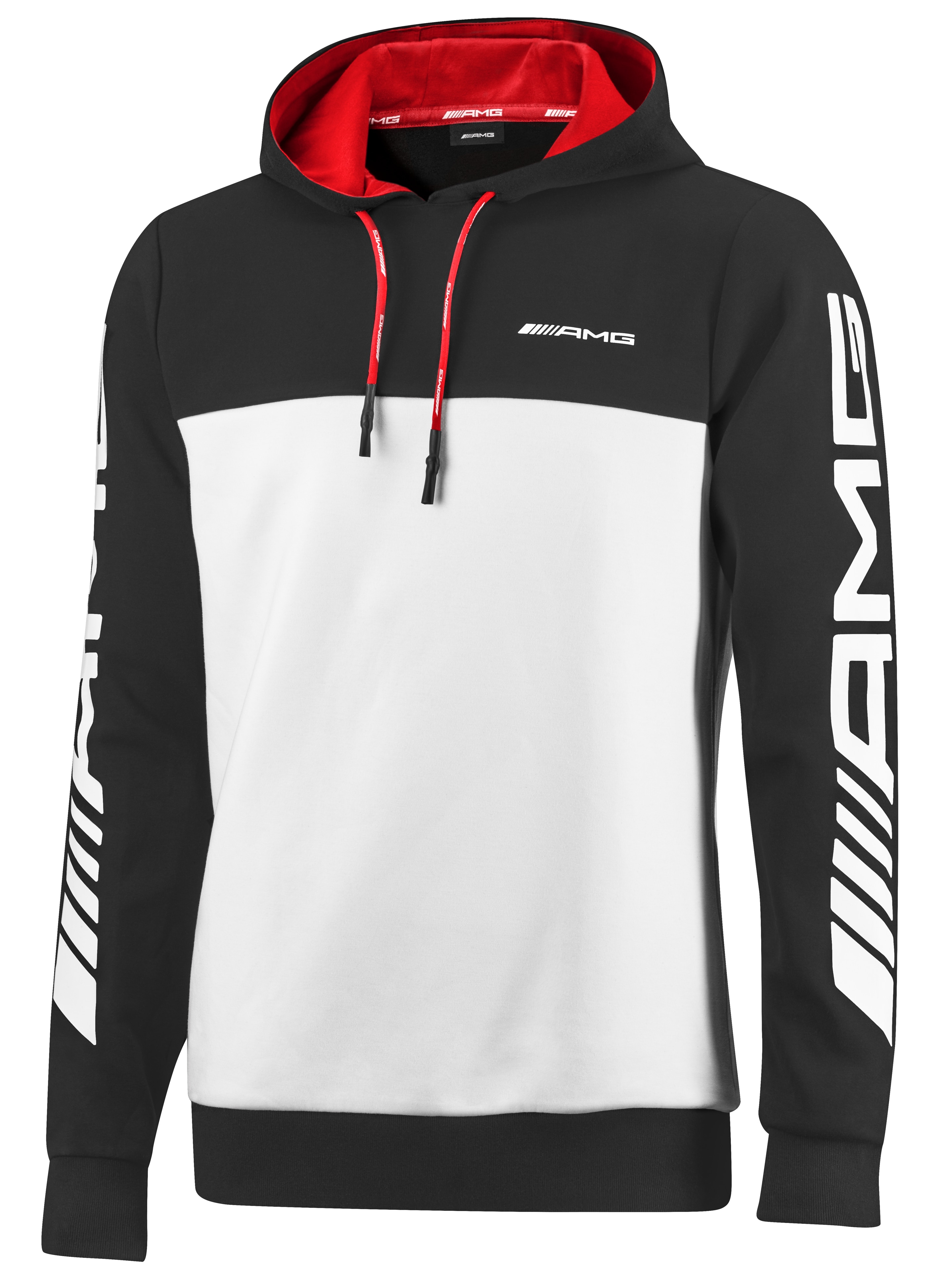 Felpa con cappuccio AMG - colore nero / Colore bianco, M