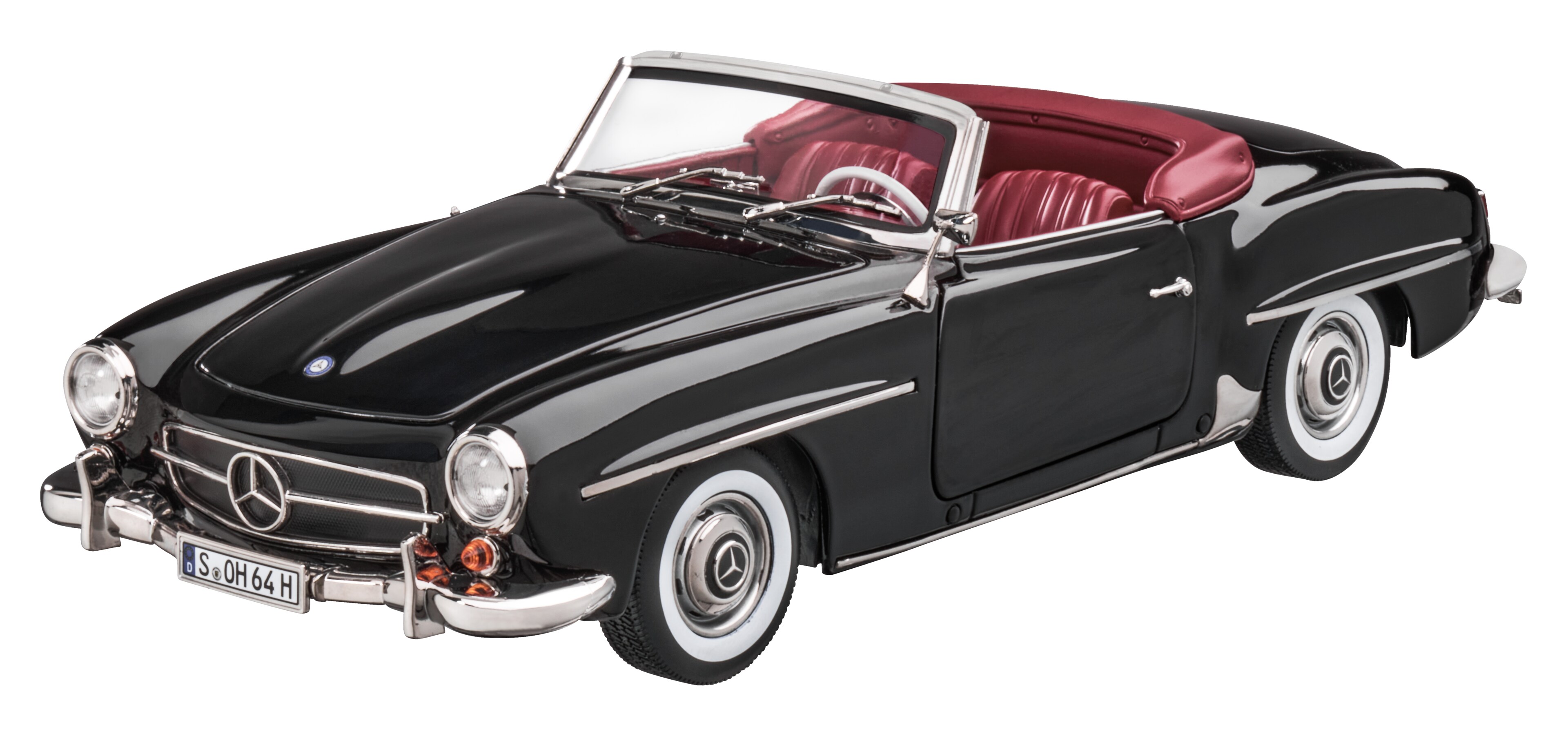 190 SL Roadster W 121 (1954-1963) - colore nero, Norev, 1:18