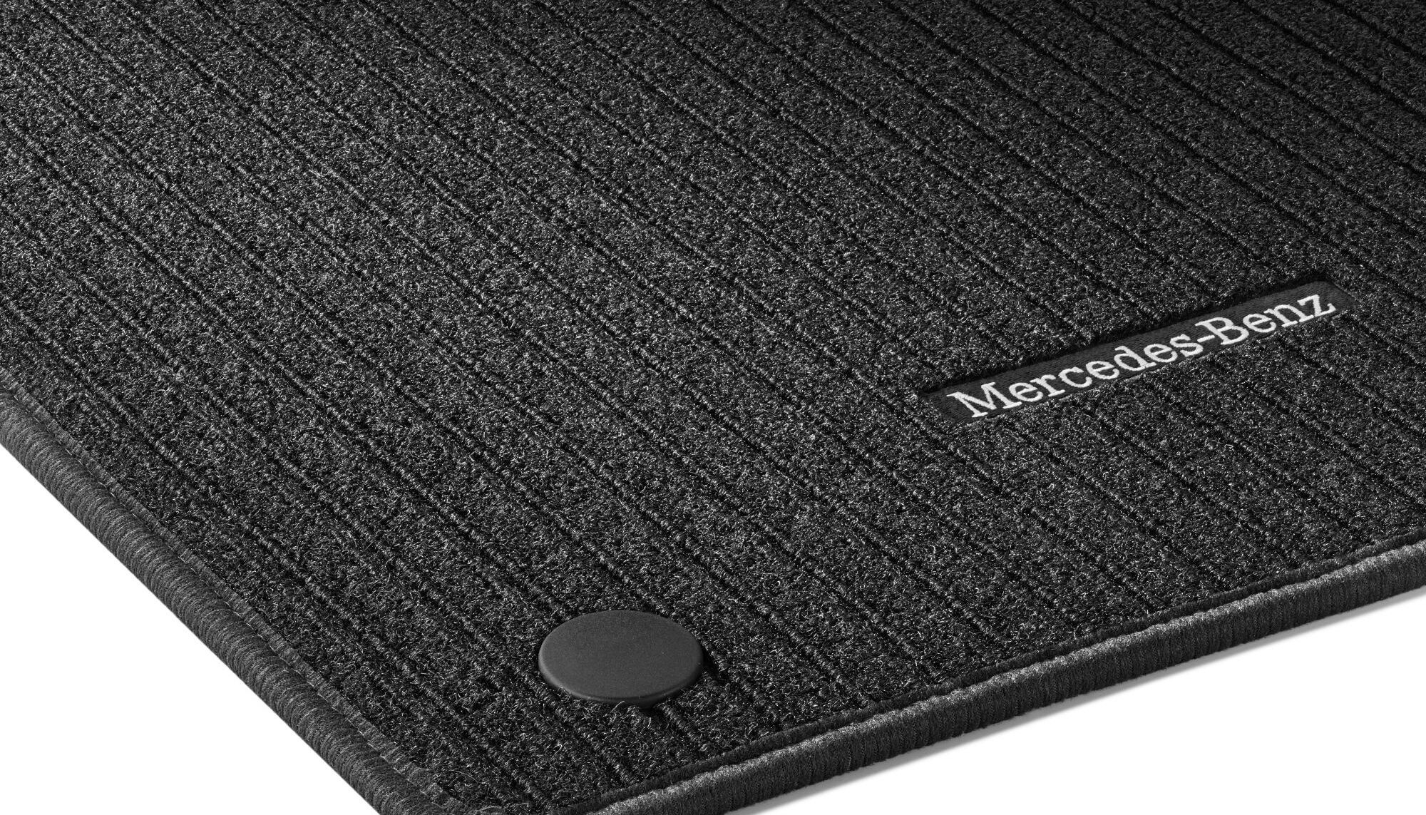 Tappetini in reps Tappetino lato guida & lato passeggero anteriore, 2 pezzi, per veicoli con moquette nell'abitacolo anteriore (V44) - LL, colore nero