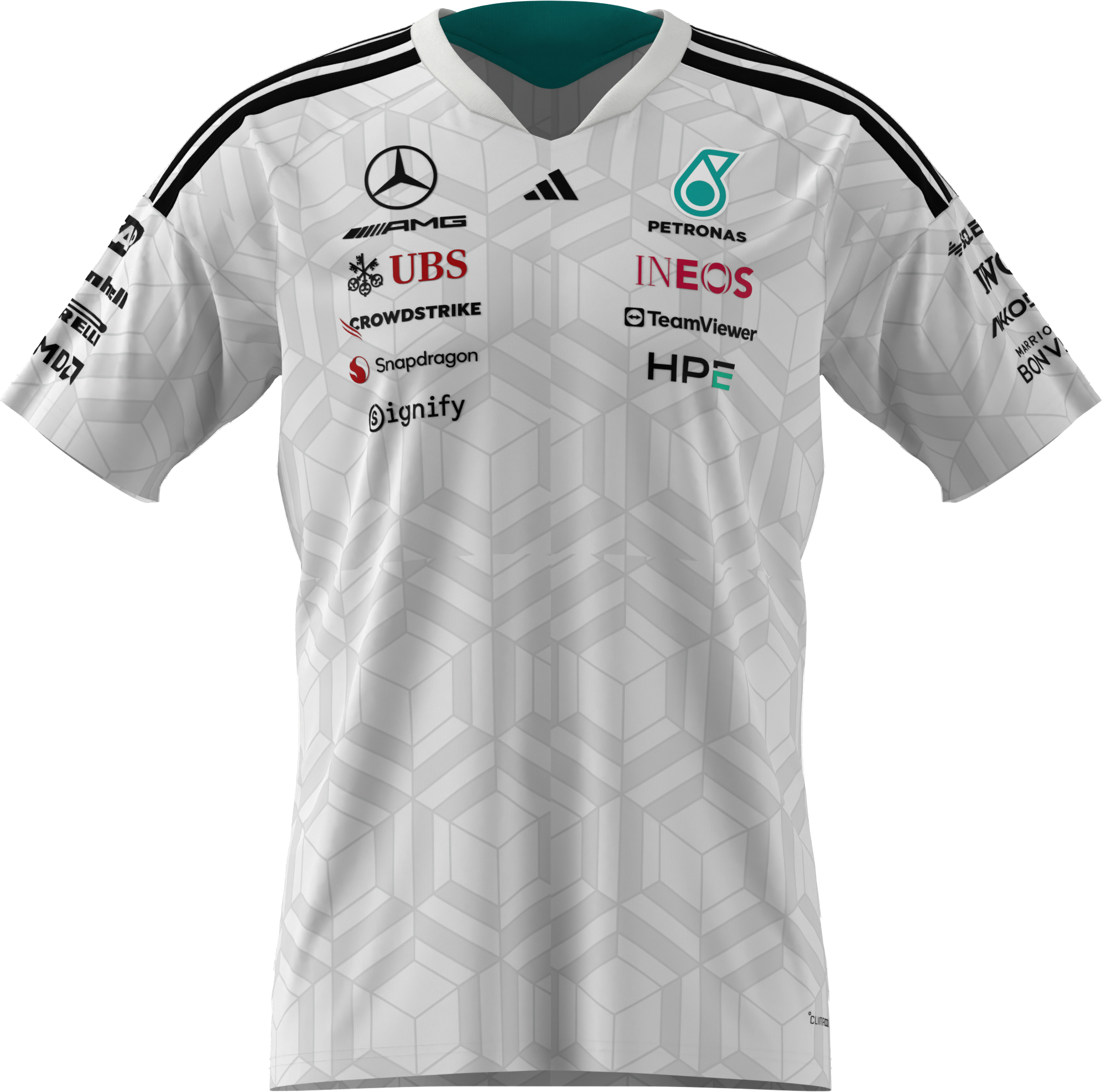 T-shirt da uomo, Conducente, Mercedes-AMG F1 - Colore bianco, S