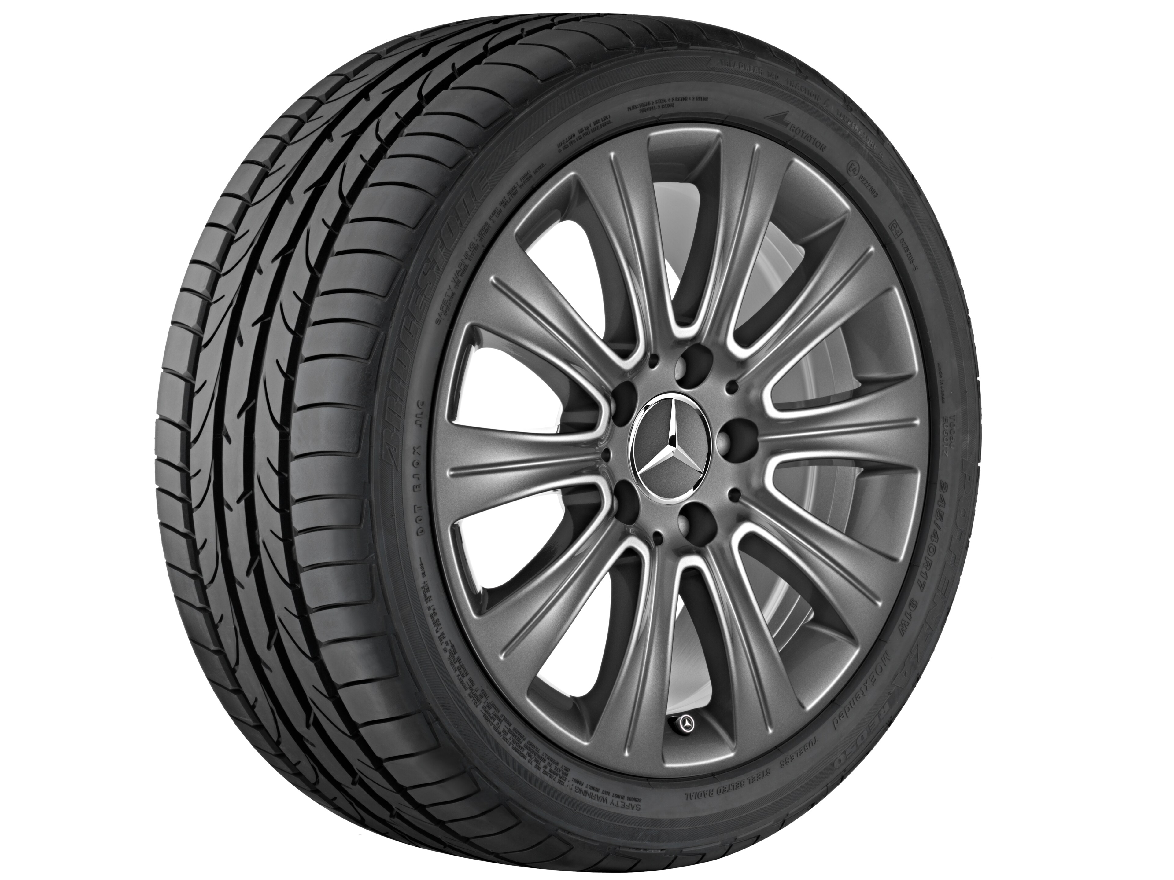 Cerchio a 10 razze, 40,6 cm (16 pollici) - 8 J x 16 ET 46, grigio Himalaya