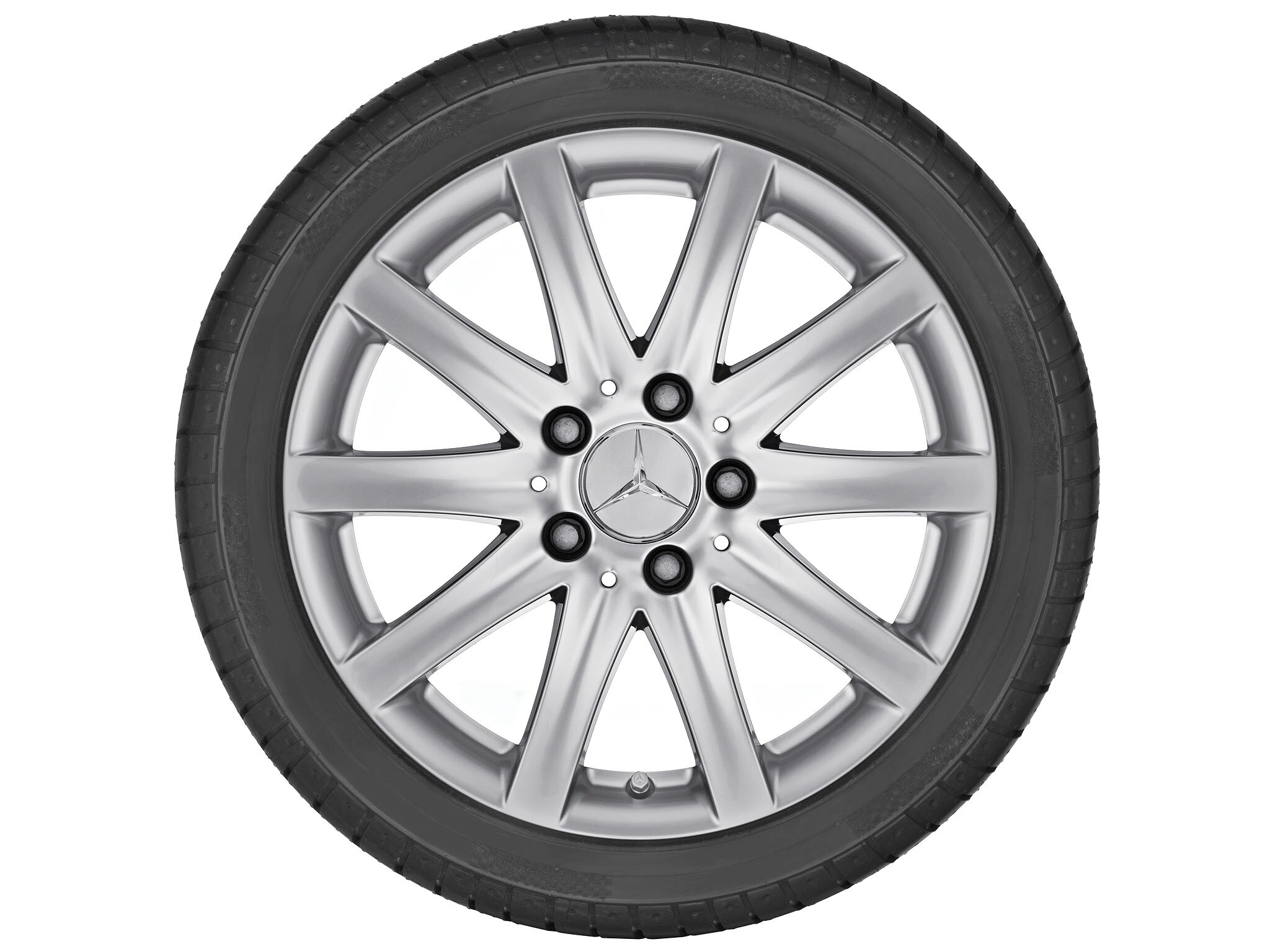 10-Speichen-Rad, Lugo, 40,6 cm (16 Zoll) - 7,5 J x 16 ET 45, silberfarben, lackiert