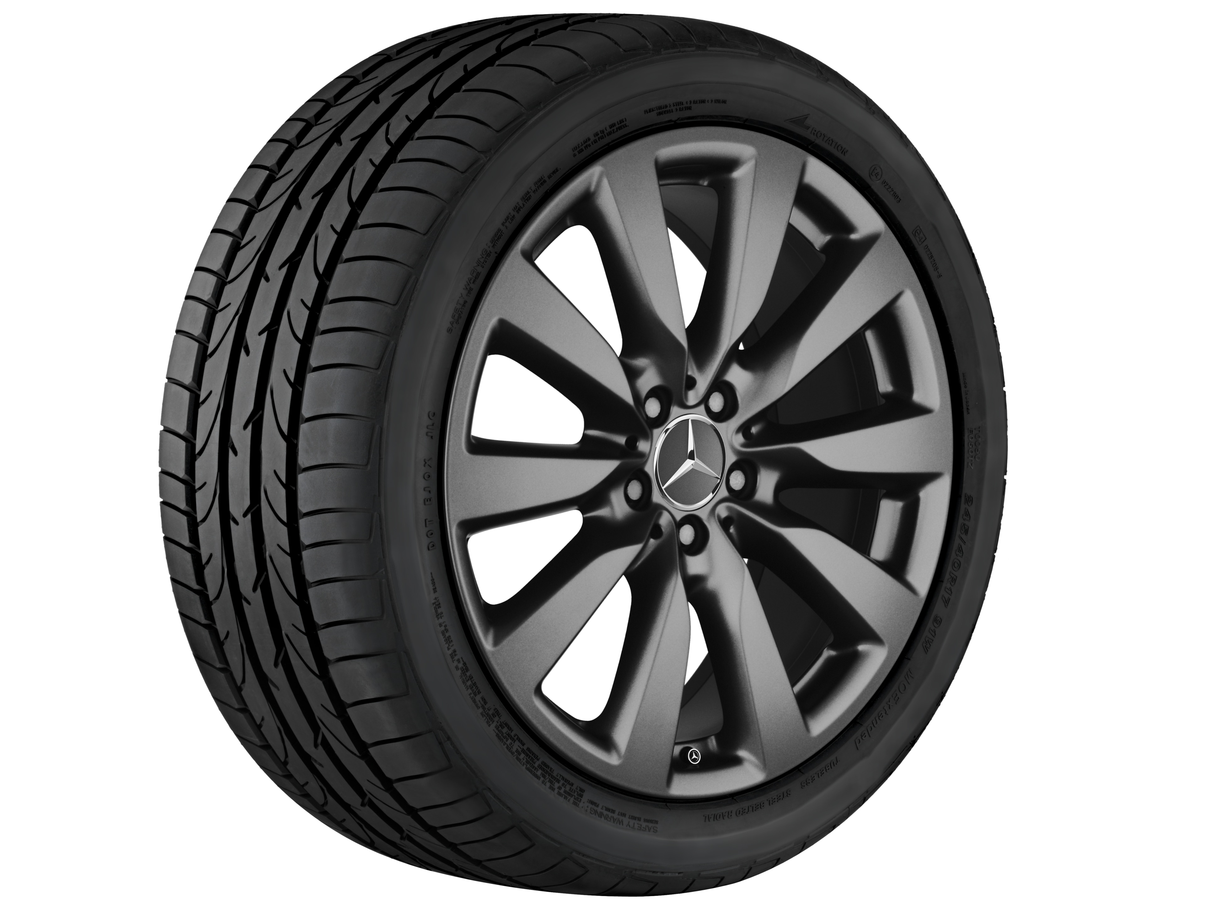 10-Speichen-Rad, 48,3 cm (19 Zoll) - 8 J x 19 ET 38, grau Himalaya matt