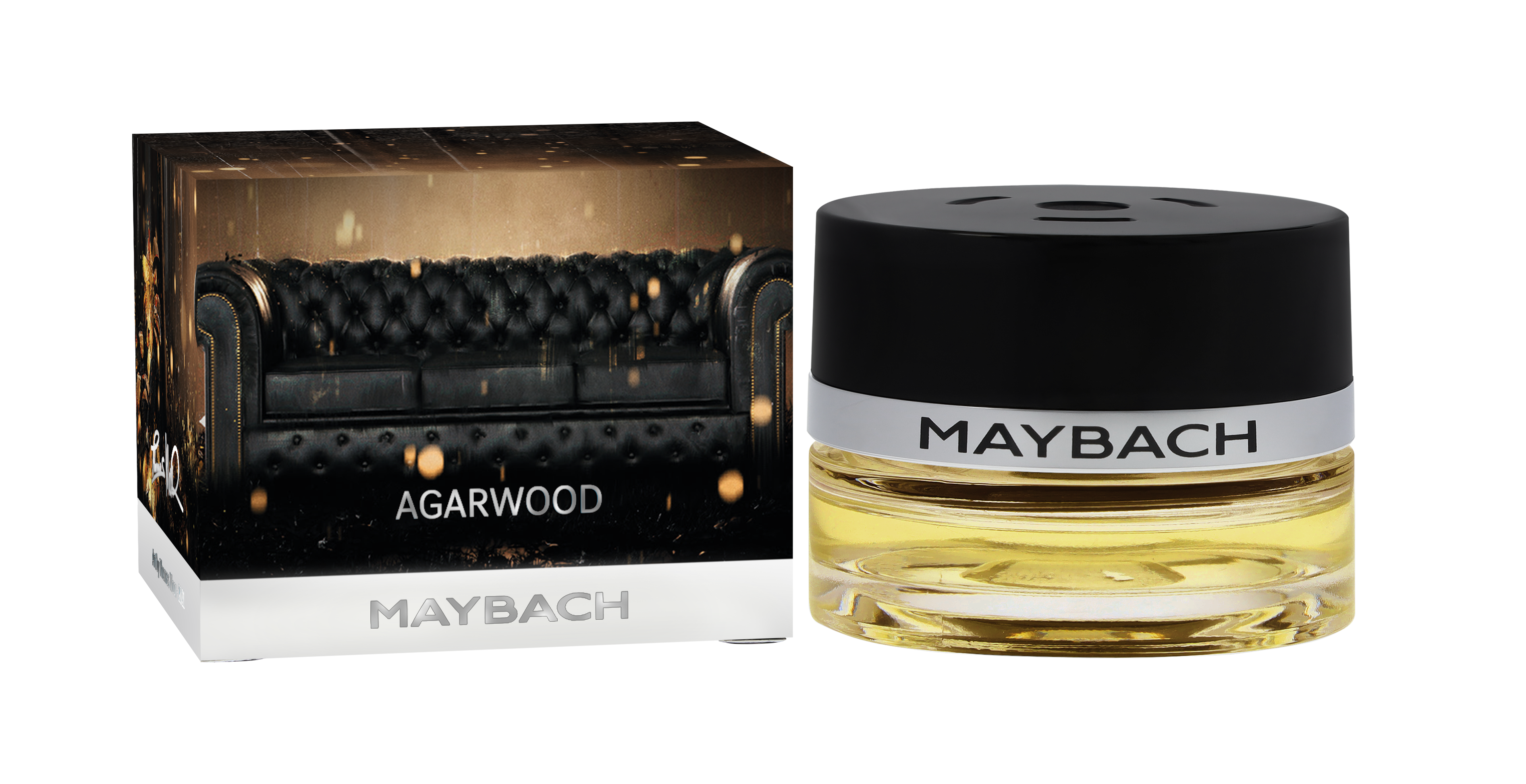 Boccetta, AGARWOOD MOOD - Trasparente / colore nero, Vetro, 15 ml