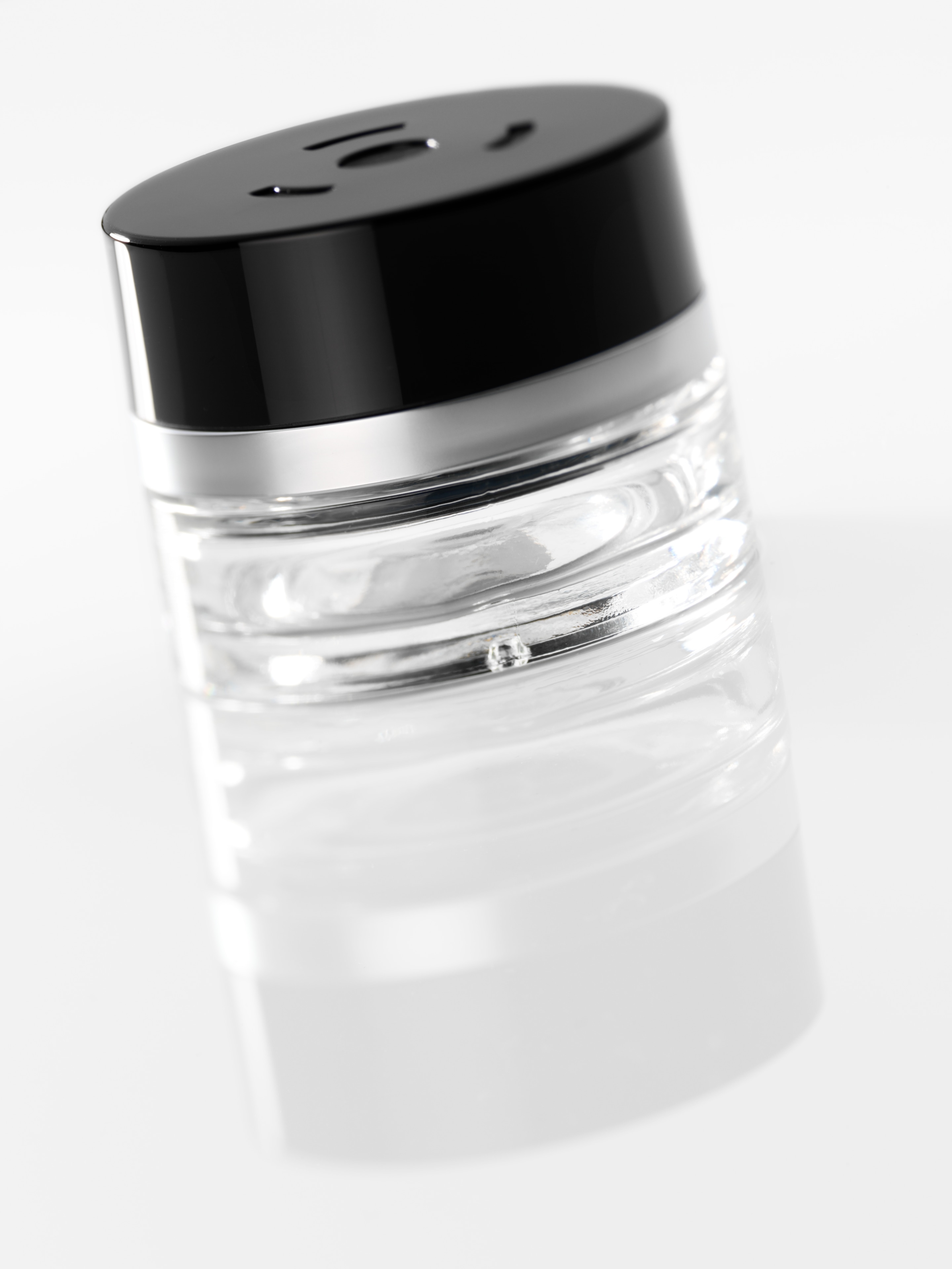 Boccetta, vuoto - Trasparente / colore nero, Vetro, 15 ml