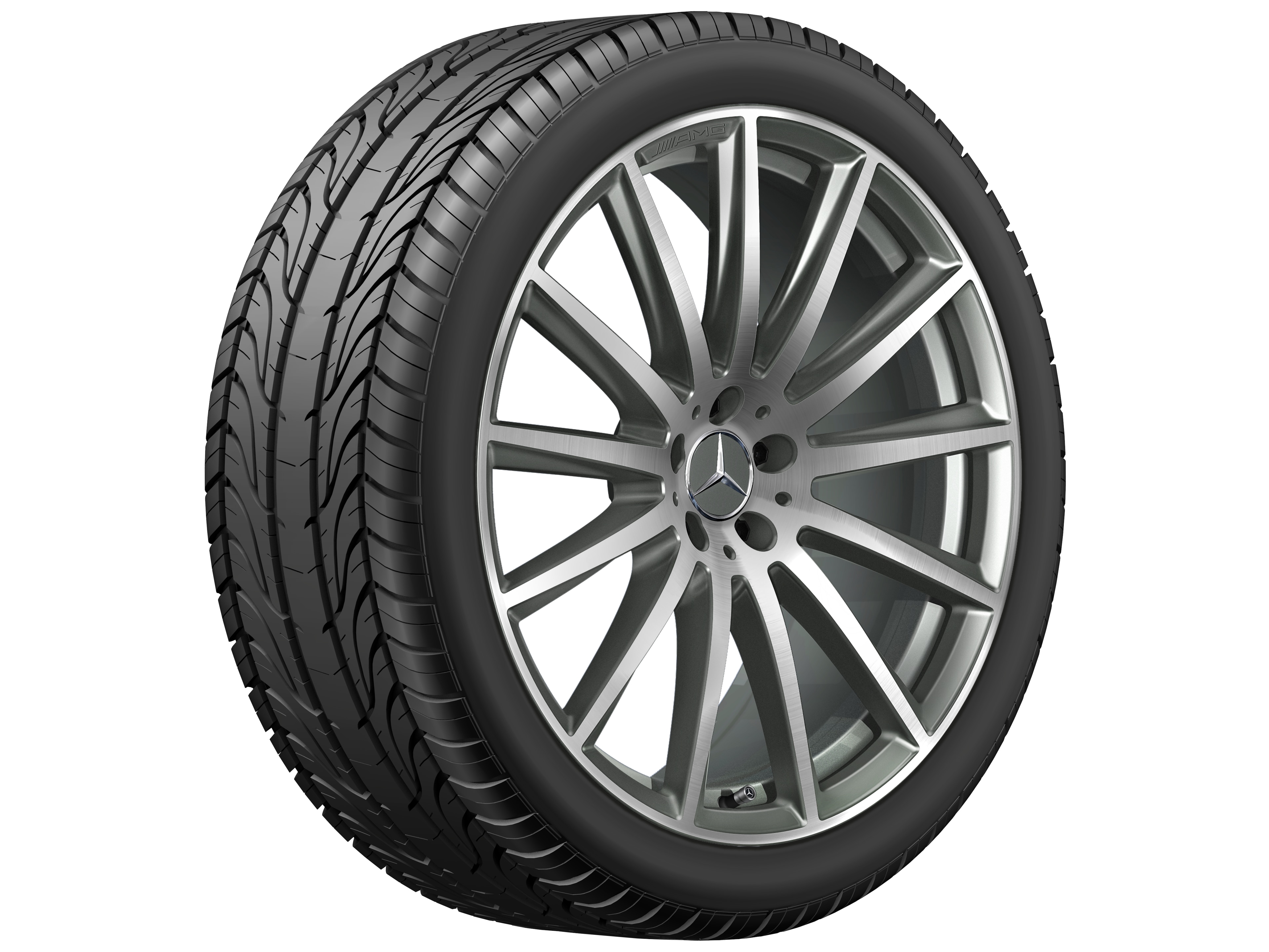 Cerchio a razze AMG, 55,9 cm (22 pollici) - 9,5 J x 22 ET 45, grigio titanio