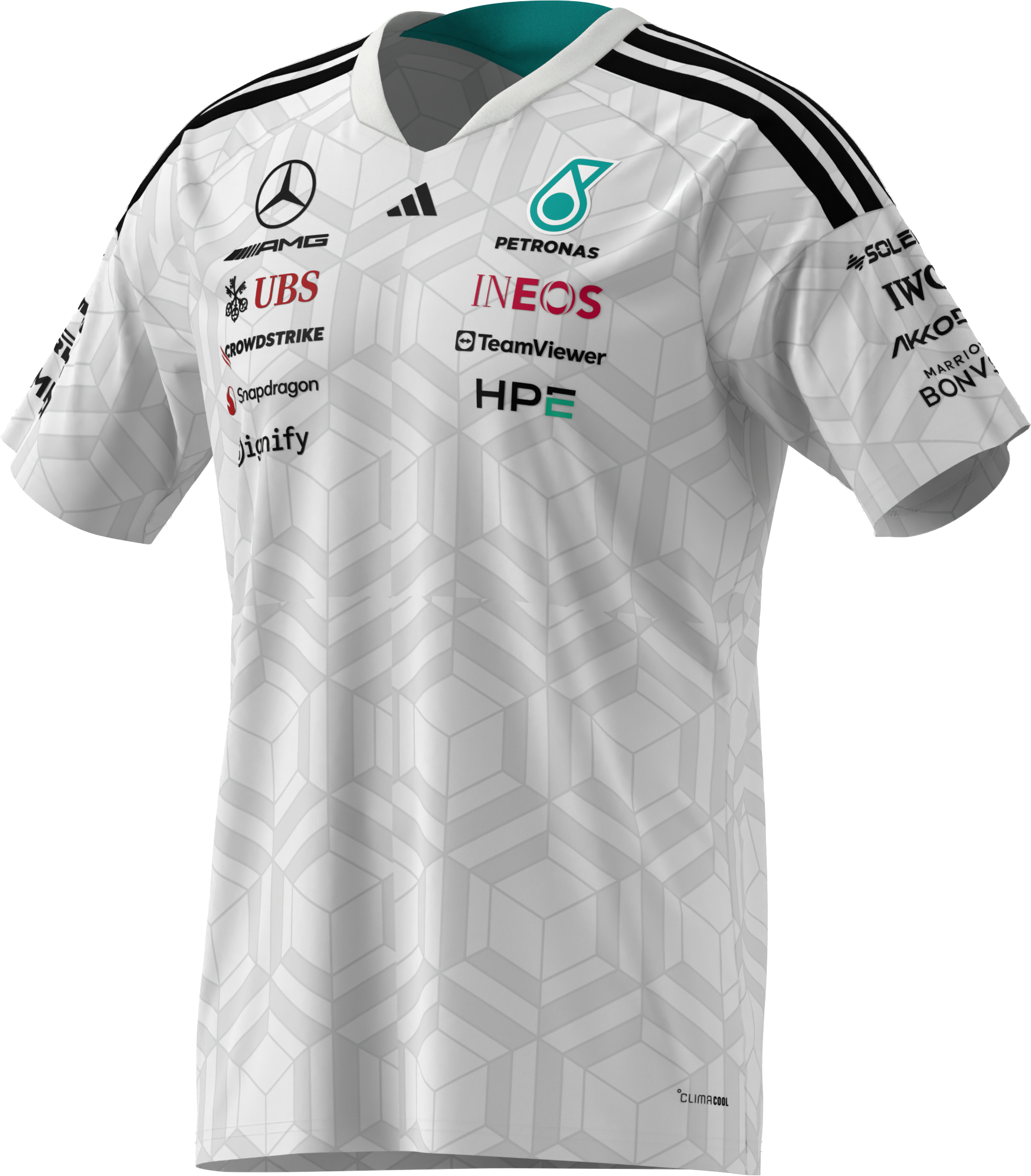 T-shirt da uomo, Conducente, Mercedes-AMG F1 - Colore bianco, S