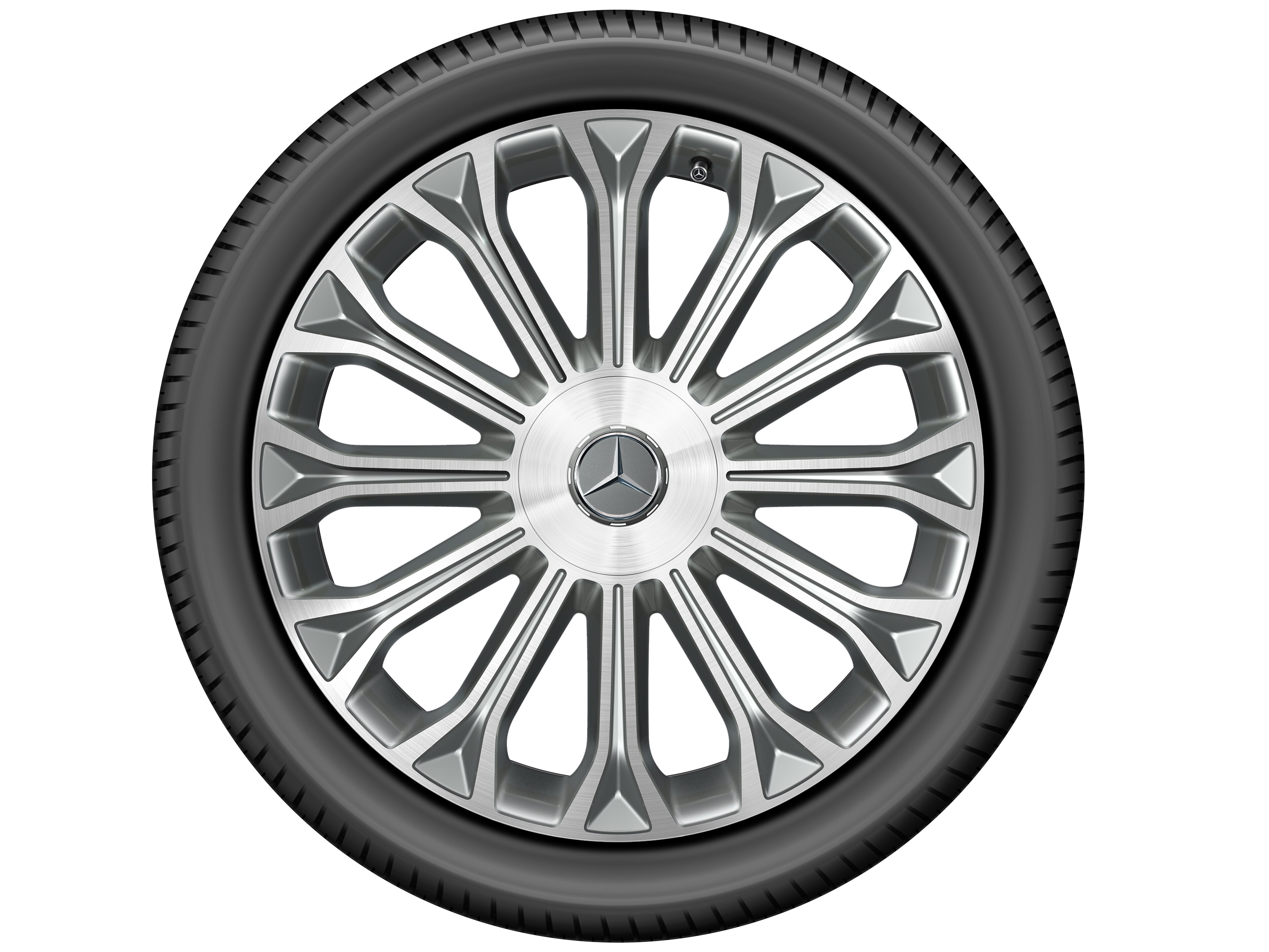 12-Speichen-Rad, 50,8 cm (20 Zoll), glanzgedreht - 8,5 J x 20 ET 36, grau Himalaya, glanzgedreht