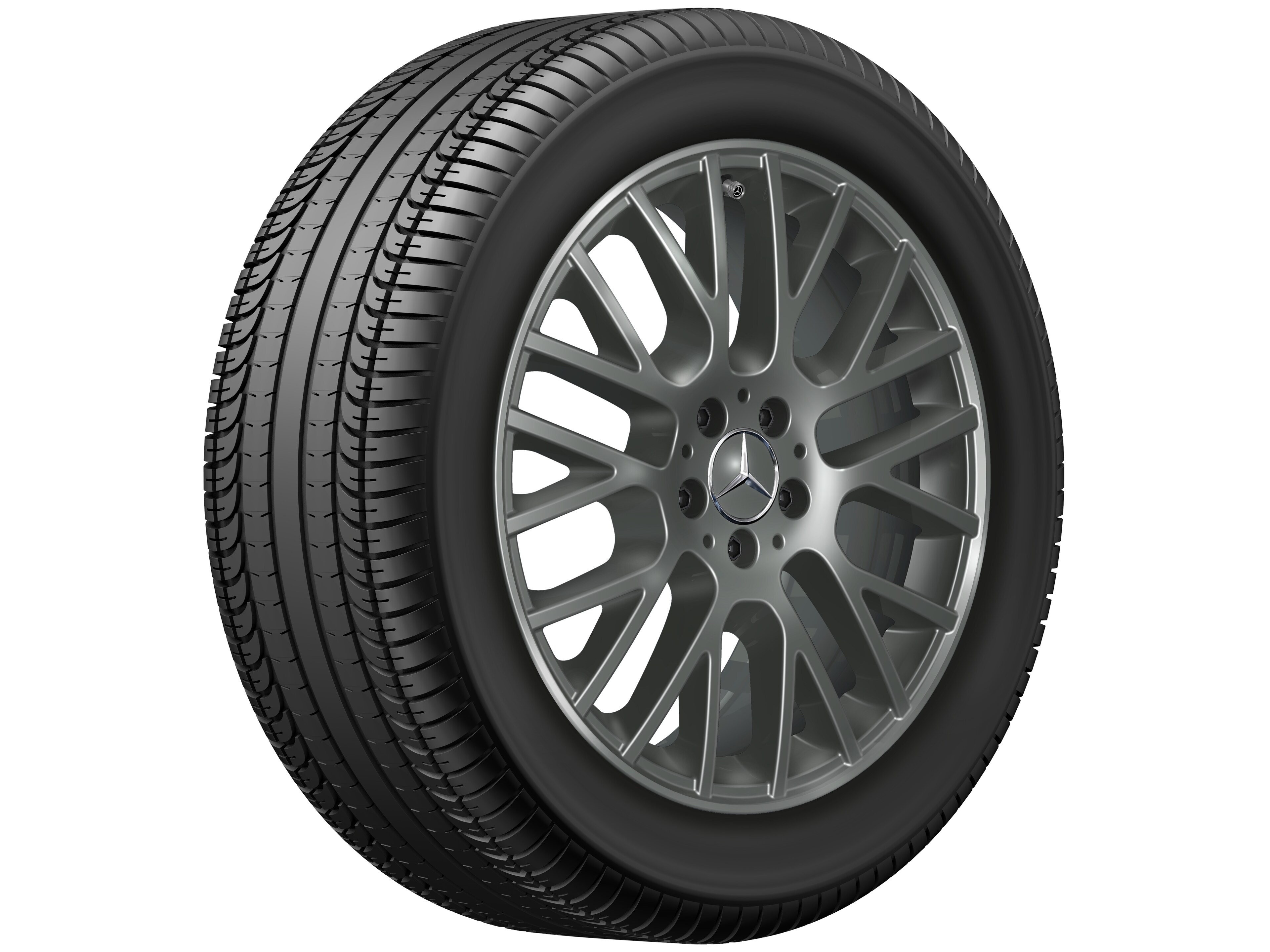 Cerchio con razze Y, 48,3 cm (19 pollici) - 8 J x 19 ET 61, grigio Himalaya, verniciato