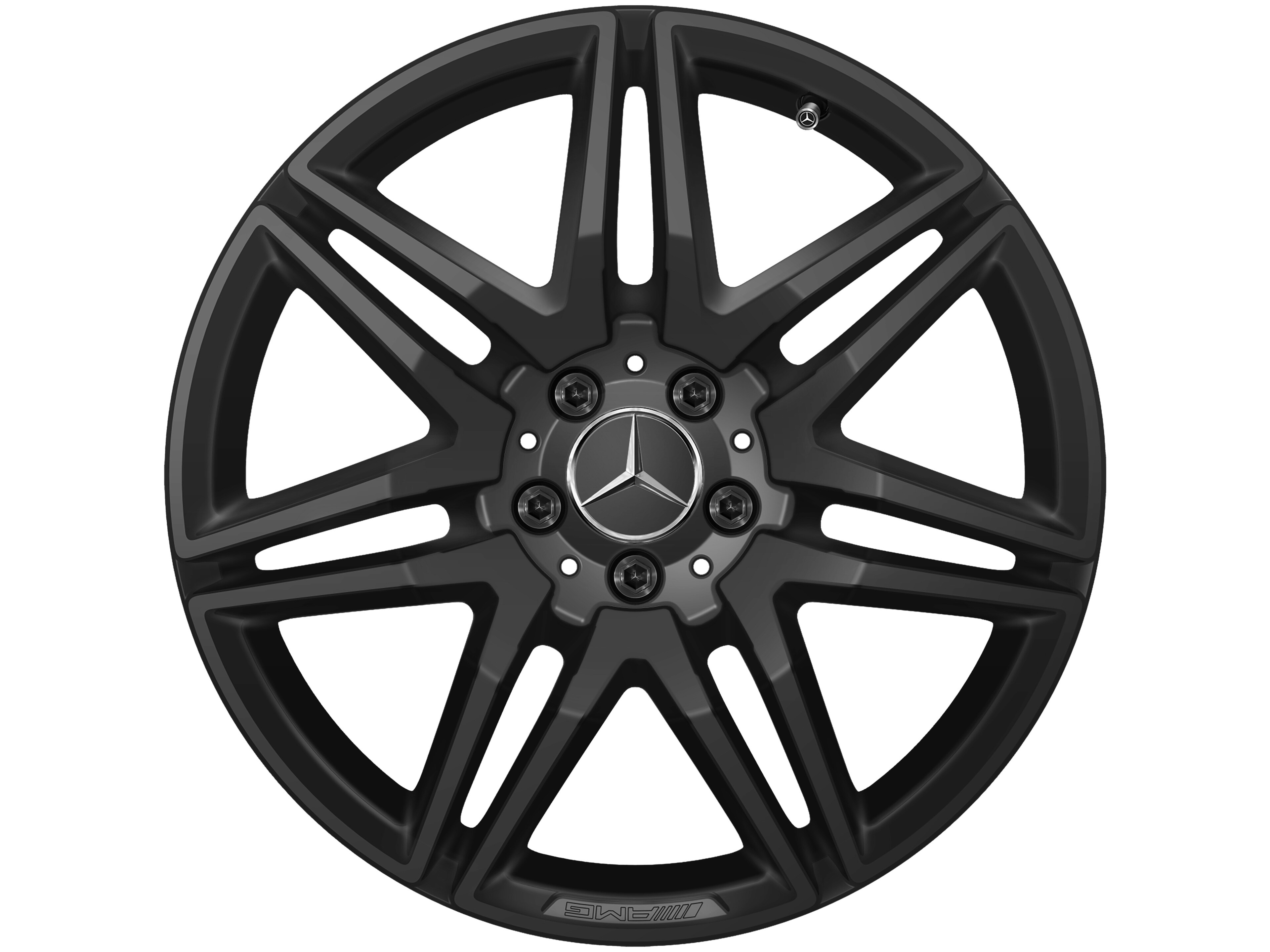 Cerchio a 7 doppie razze AMG, 48,3 cm (19 pollici) - 8 J x 19 ET 52, colore nero, lucido