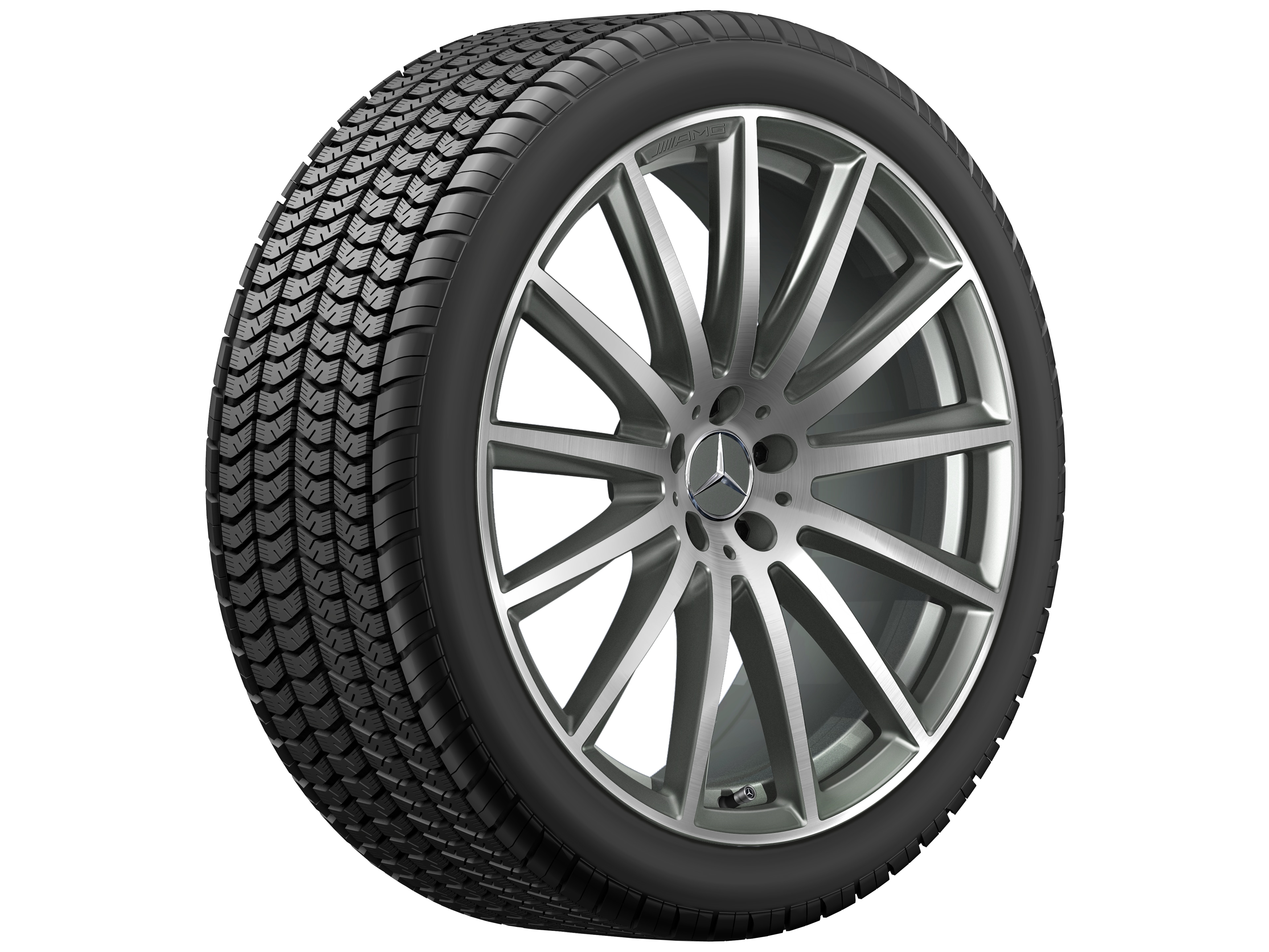Cerchio a razze AMG, 55,9 cm (22 pollici) - 9,5 J x 22 ET 45, grigio titanio
