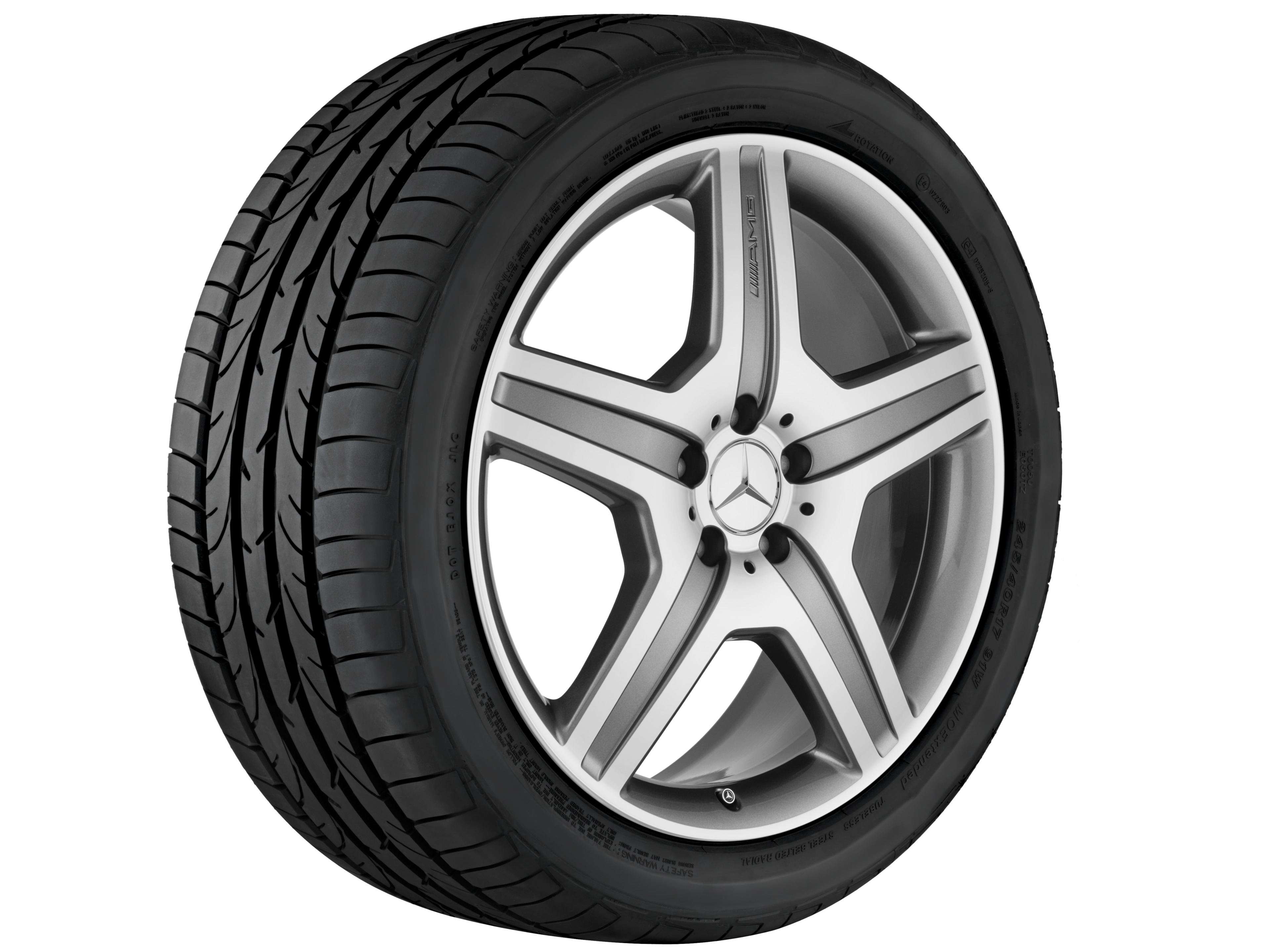 Cerchio a 5 razze AMG, 50,8 cm (20 pollici) - 8,5 J x 20 ET 52, grigio titanio, Tornitura a specchio