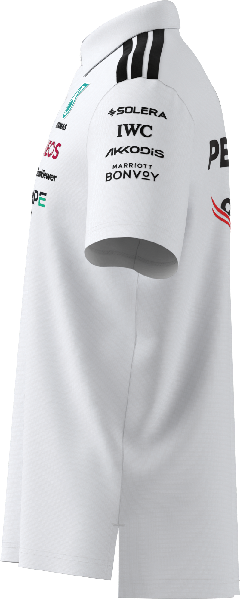 Polo da uomo, Team, Mercedes-AMG F1 - Colore bianco, L