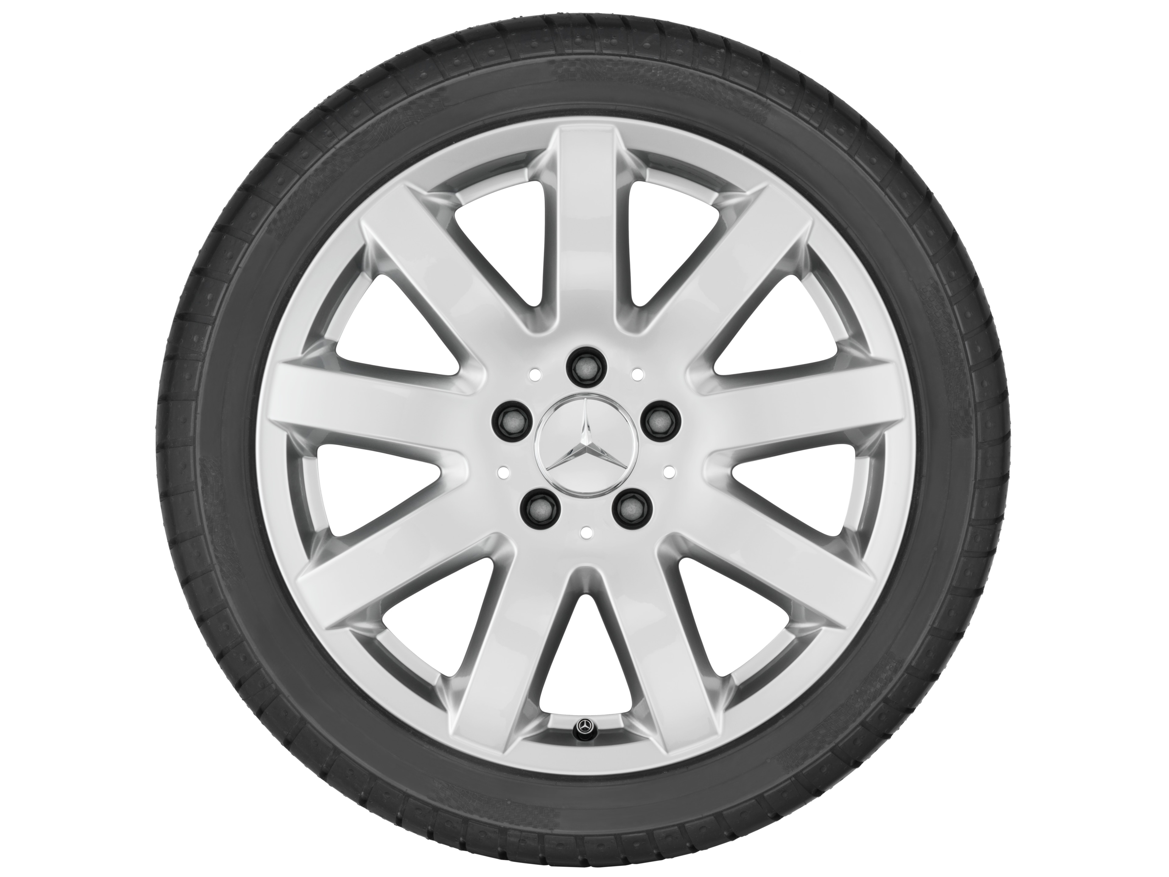Cerchio a 9 razze, Tarazed, 43,2 cm (17 pollici) - 8 J x 17 ET 37, argento Sterling