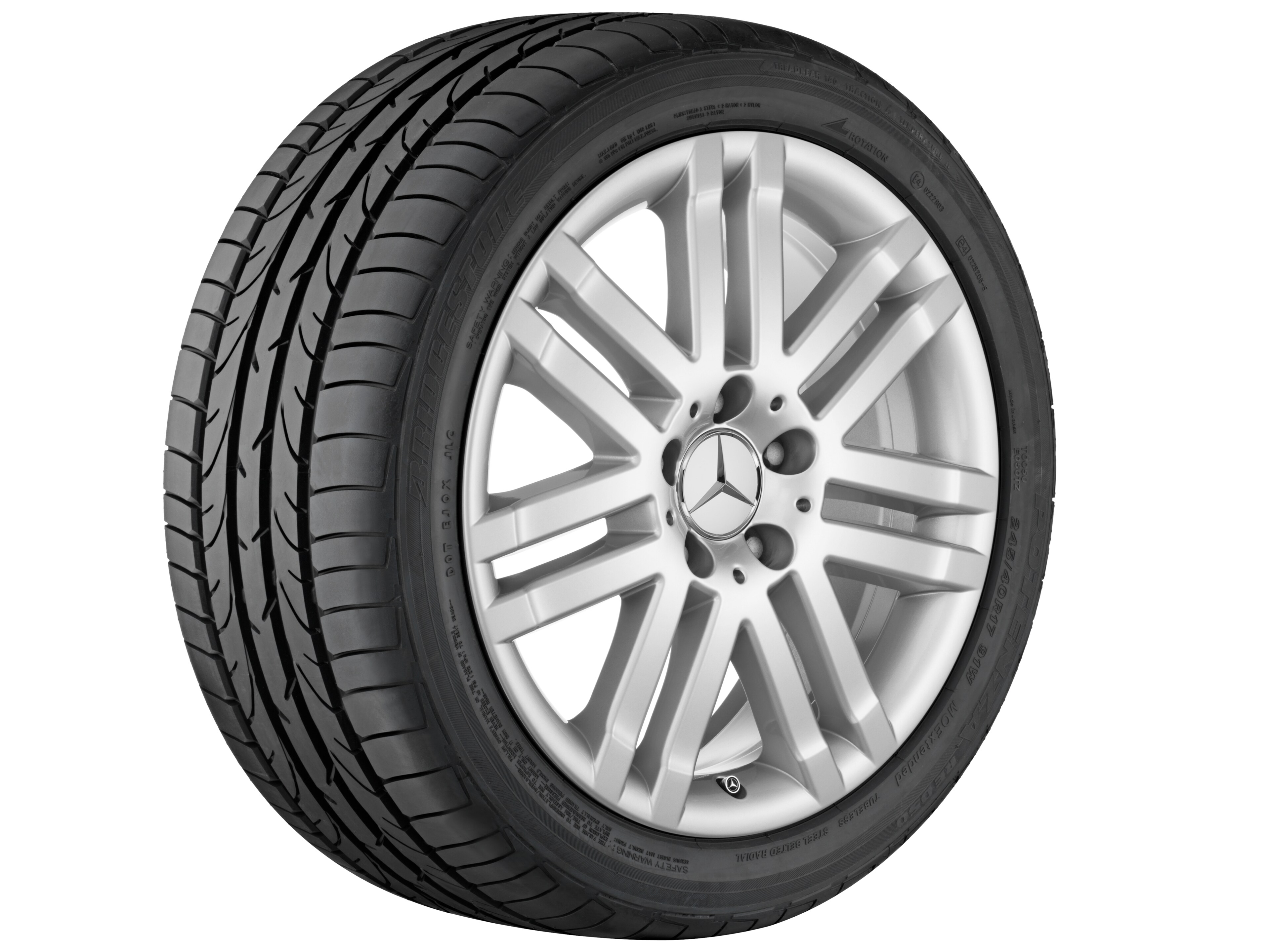 7-Doppelspeichen-Rad, 43,2 cm (17 Zoll) - 8,5 J x 17 ET 58, titansilber