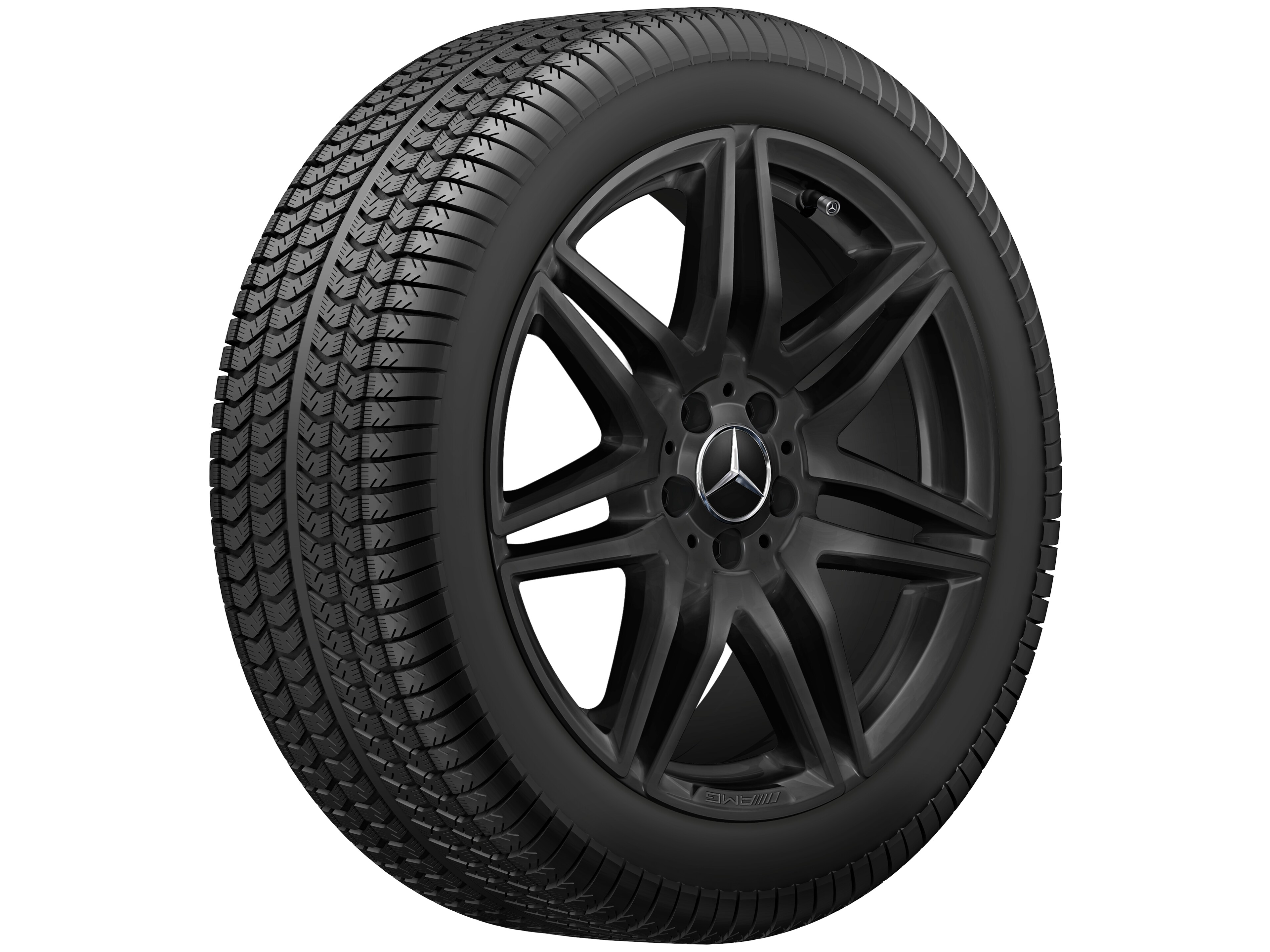 Cerchio a 7 doppie razze AMG, 48,3 cm (19 pollici) - 8 J x 19 ET 52, colore nero, lucido