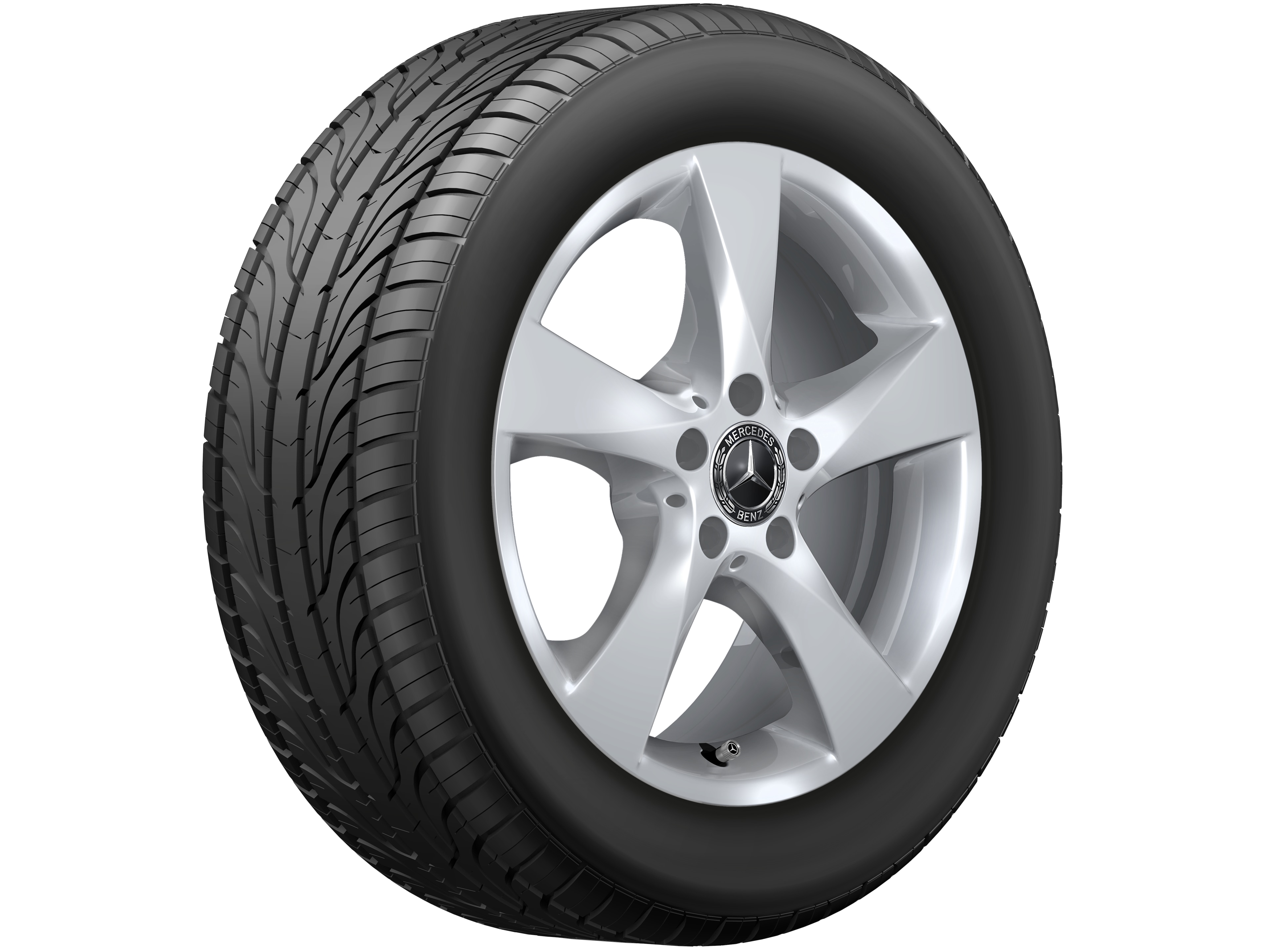 Cerchio a 5 razze - 225/55 R17  101T, 7 J x 17 ET 51
