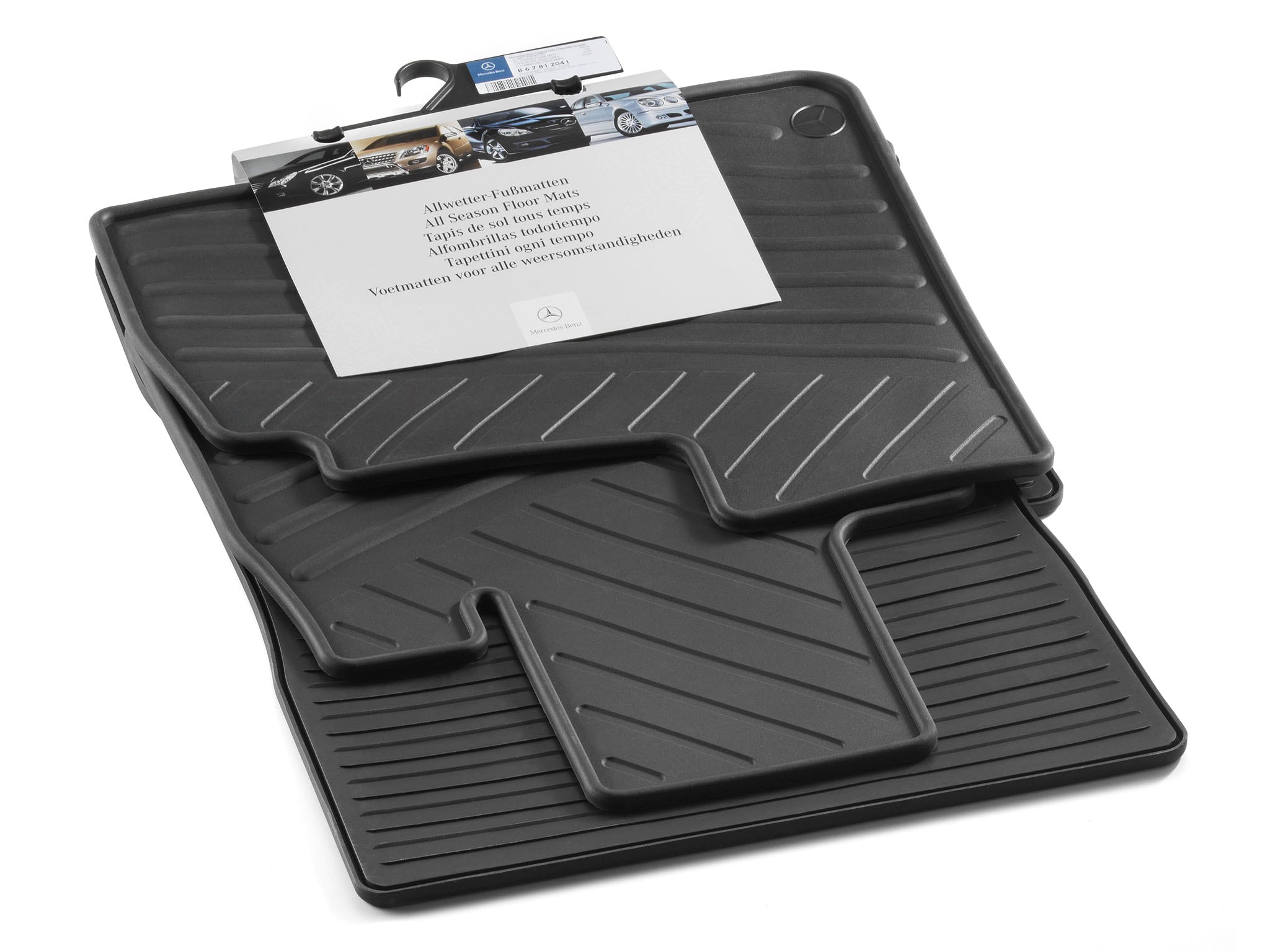 Tappetini in gomma CLASSIC, Set, 4 pezzi - LL, colore nero