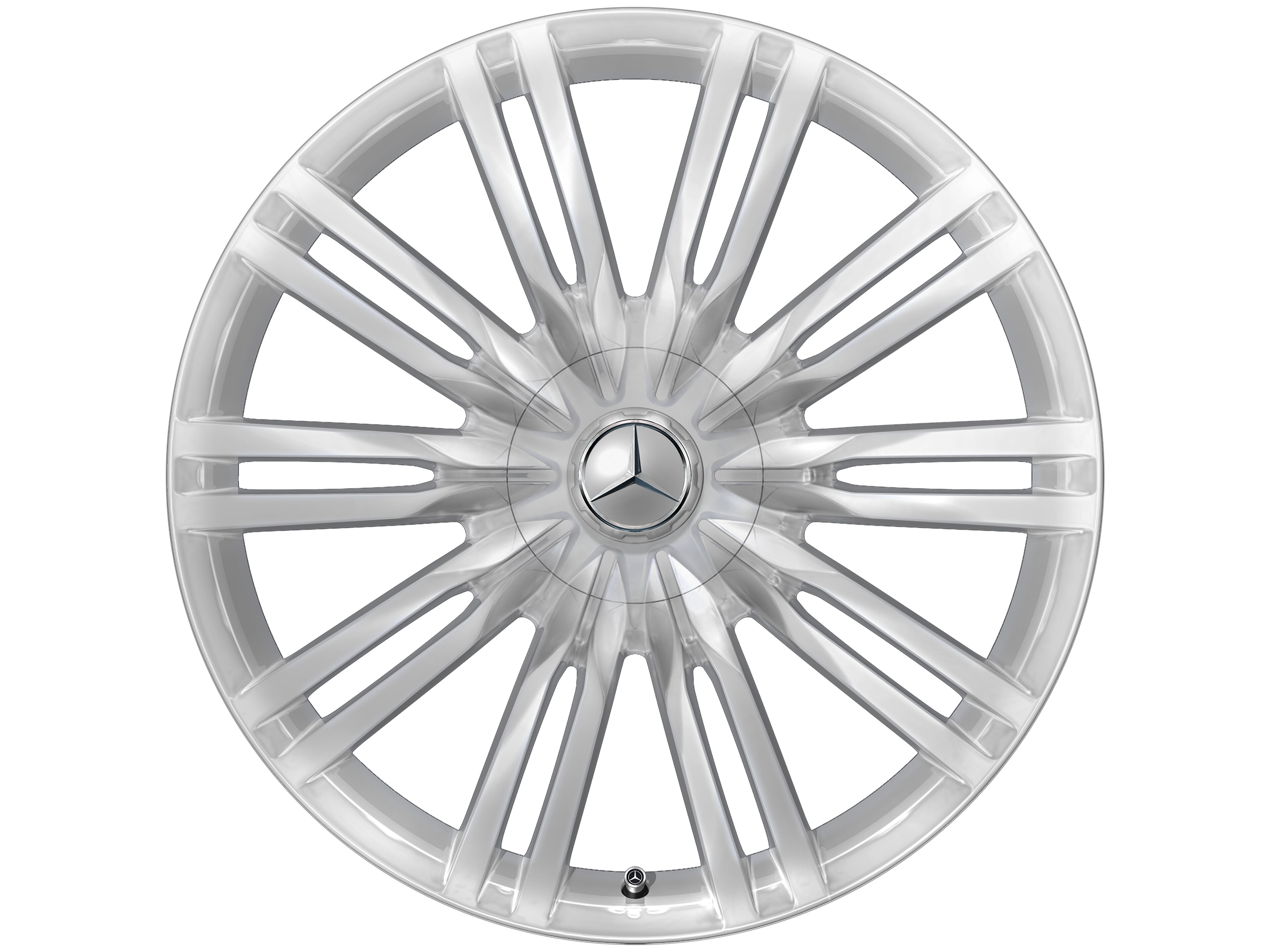Cerchio a 10 doppie razze, 50,8 cm (20 pollici) - 10 J x 20 ET 48,1, argento, Lucidato