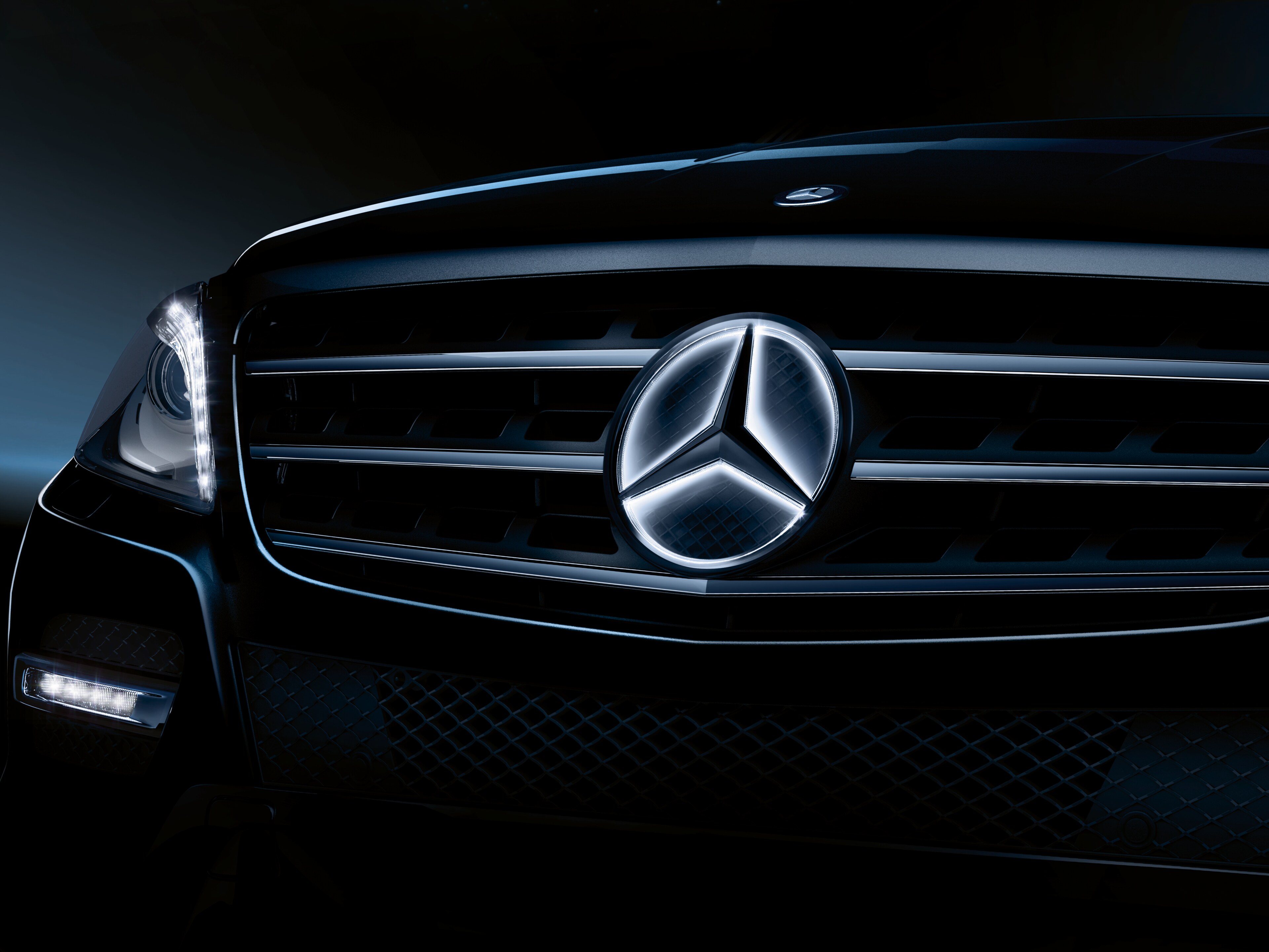 Stella Mercedes illuminata, Centralina di comando, illuminazione permanente - colore nero