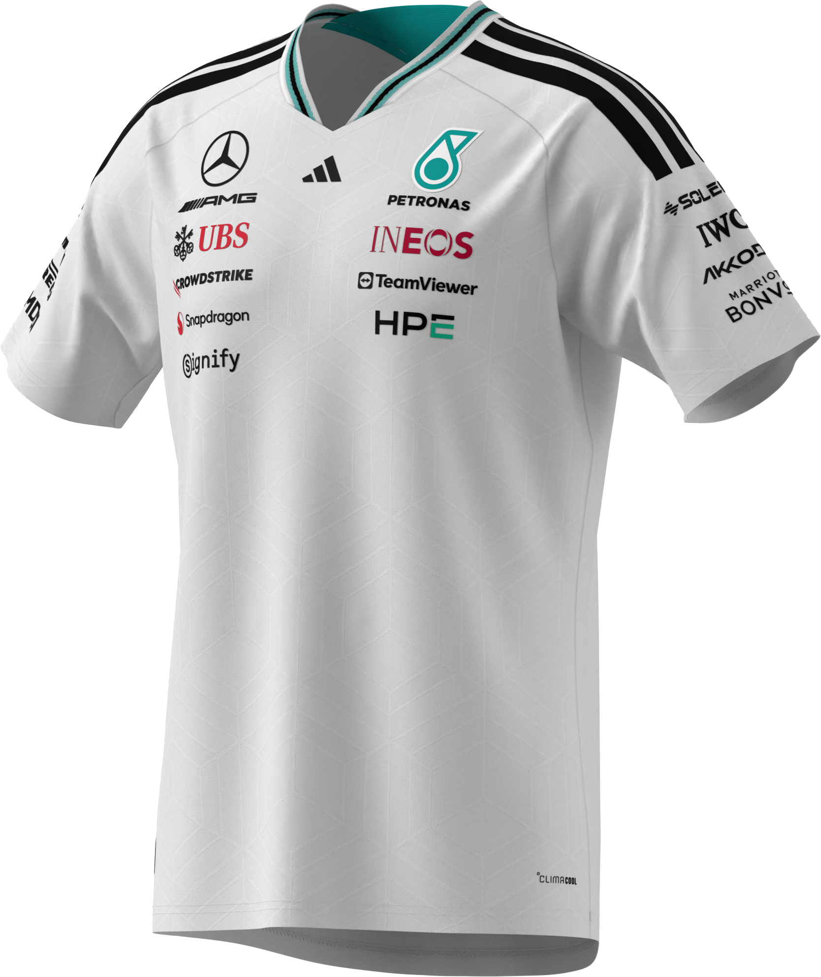 T-shirt da uomo, Pilota Authentic, Mercedes-AMG F1 - Colore bianco, L