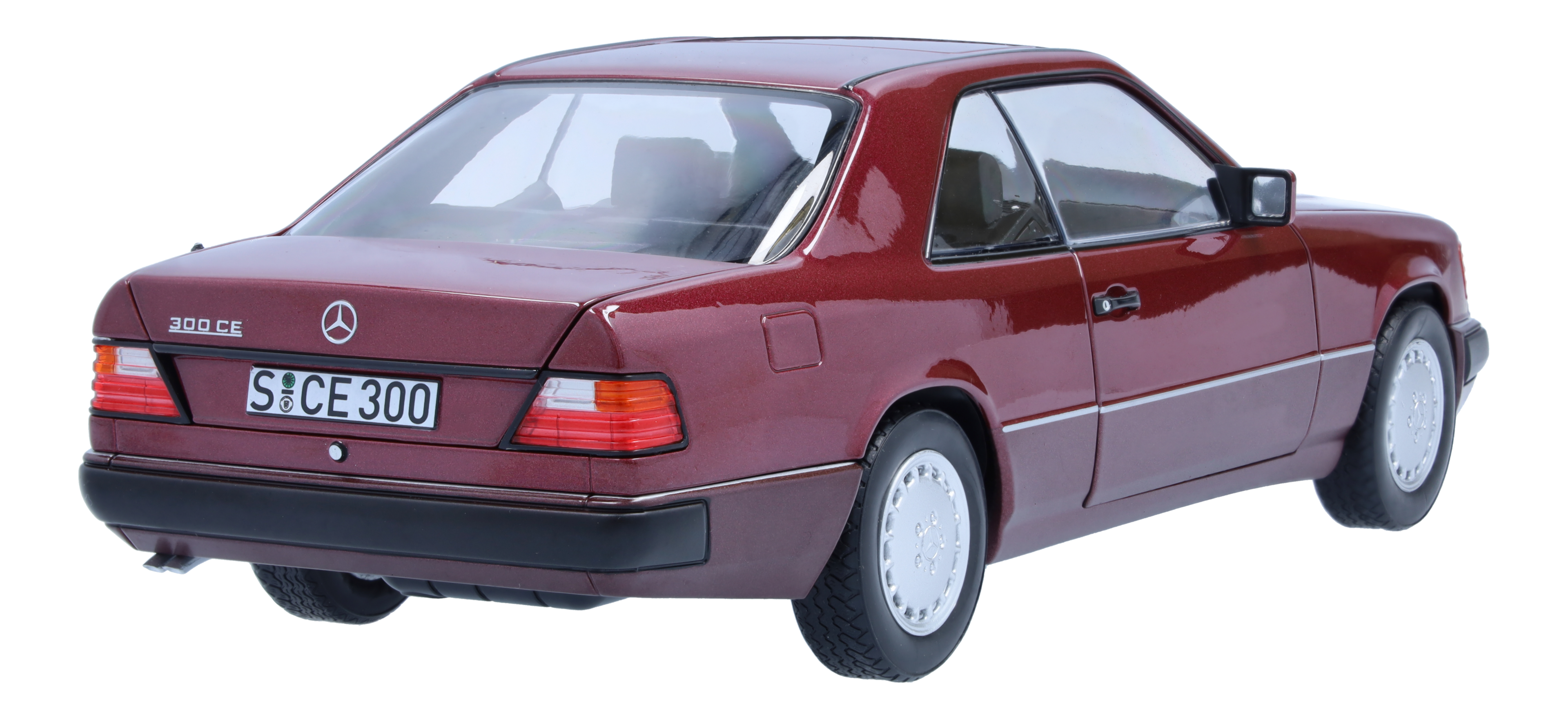 Coupé 300 CE-24 C124 (1988-1992) - rosso granato, Norev, 1:18