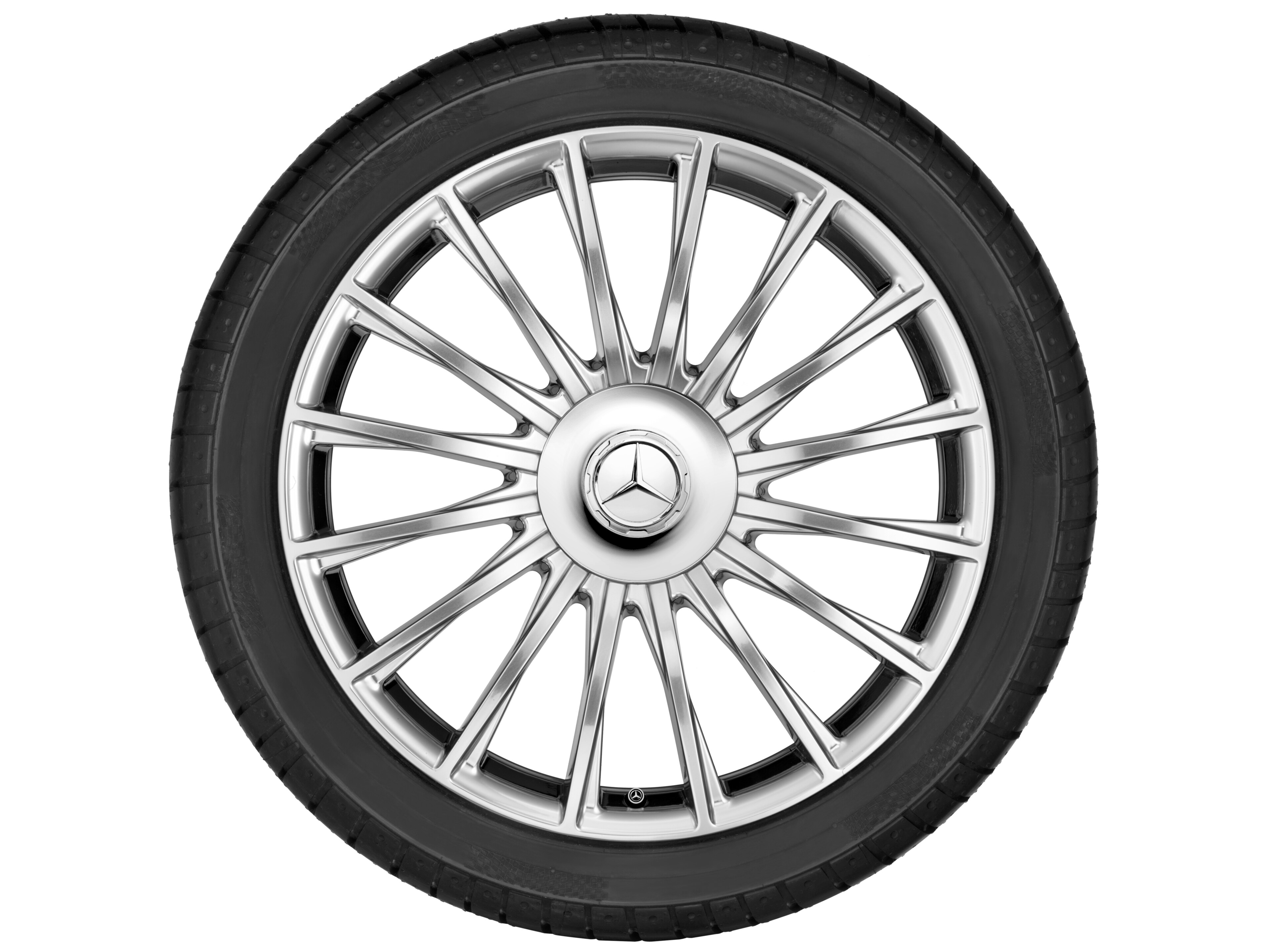Cerchio a razze multiple, 50,8 cm (20 pollici) - 8,5 J x 20 ET 38, argento, Lucidato