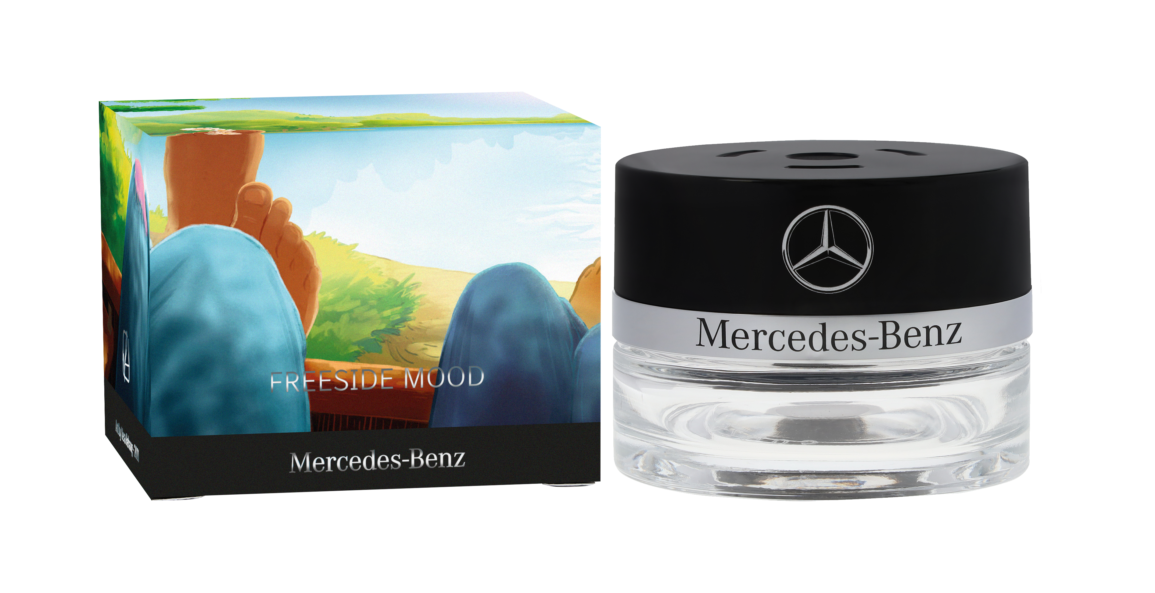 Boccetta, FREESIDE MOOD - Trasparente / colore nero, Vetro, 15 ml