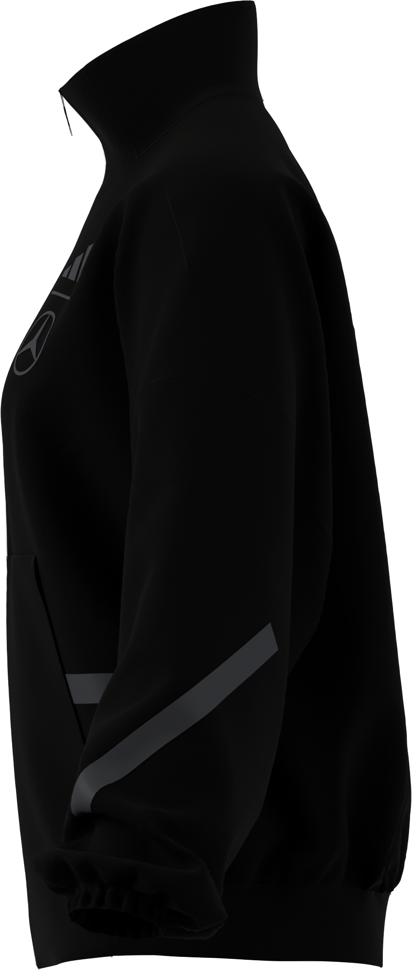 Felpa con zip unisex - colore nero, XS