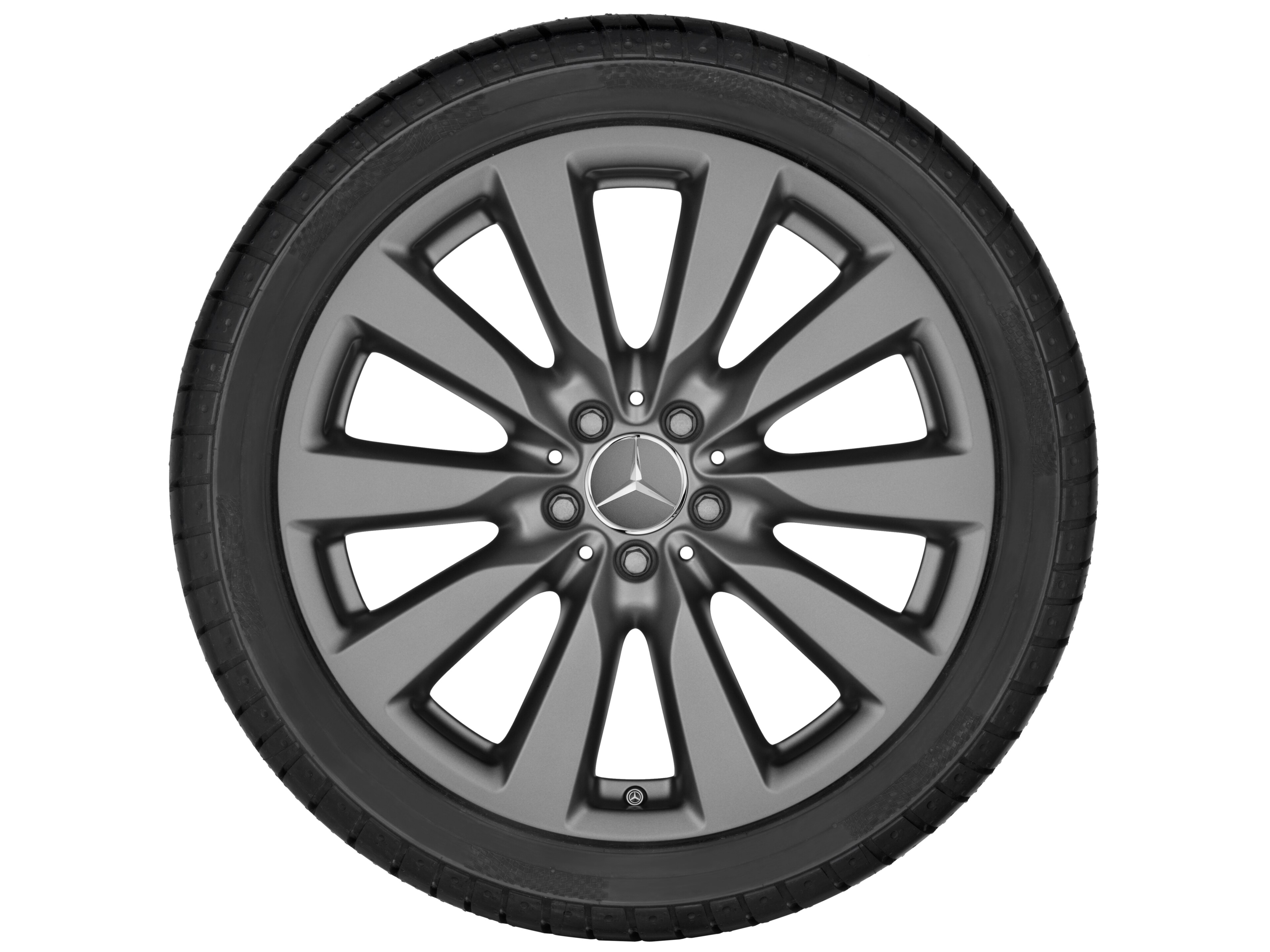 10-Speichen-Rad, 48,3 cm (19 Zoll) - 8 J x 19 ET 38, grau Himalaya matt
