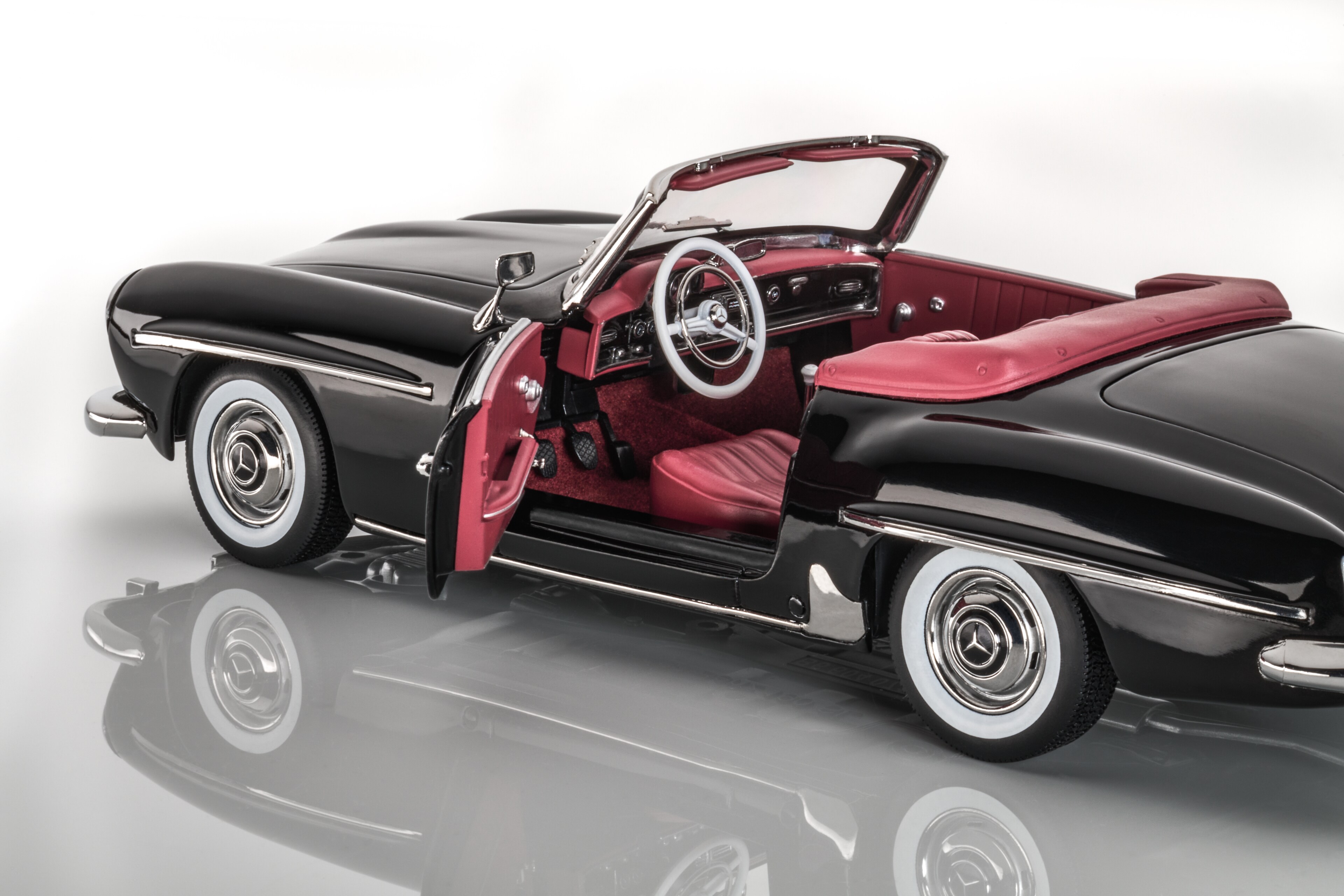 190 SL Roadster W 121 (1954-1963) - colore nero, Norev, 1:18