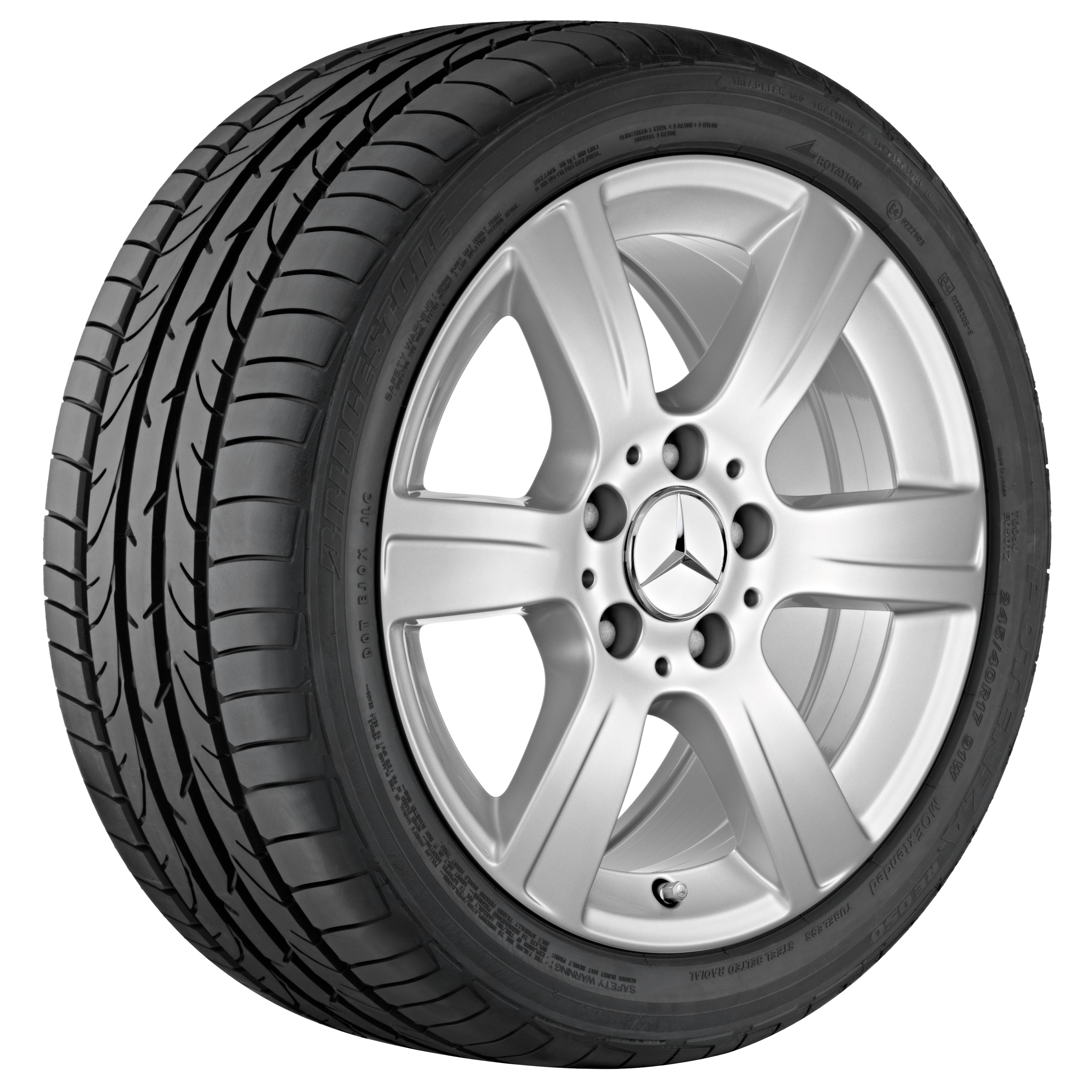 Cerchio a 6 razze - 225/55 R16  99T, 7,5 J x 16 ET 45,5