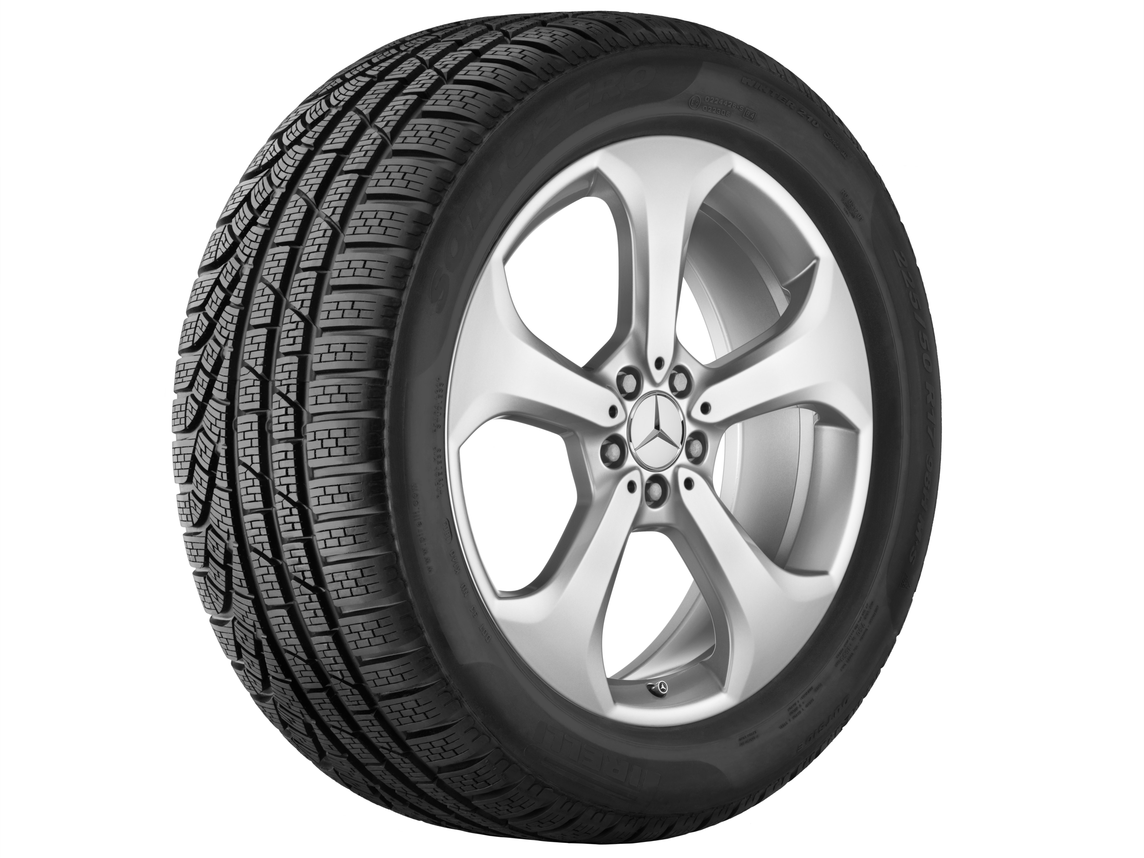 Cerchio a 5 razze, 50,8 cm (20 pollici) - 9 J x 20 ET 54, argento vanadio, verniciato