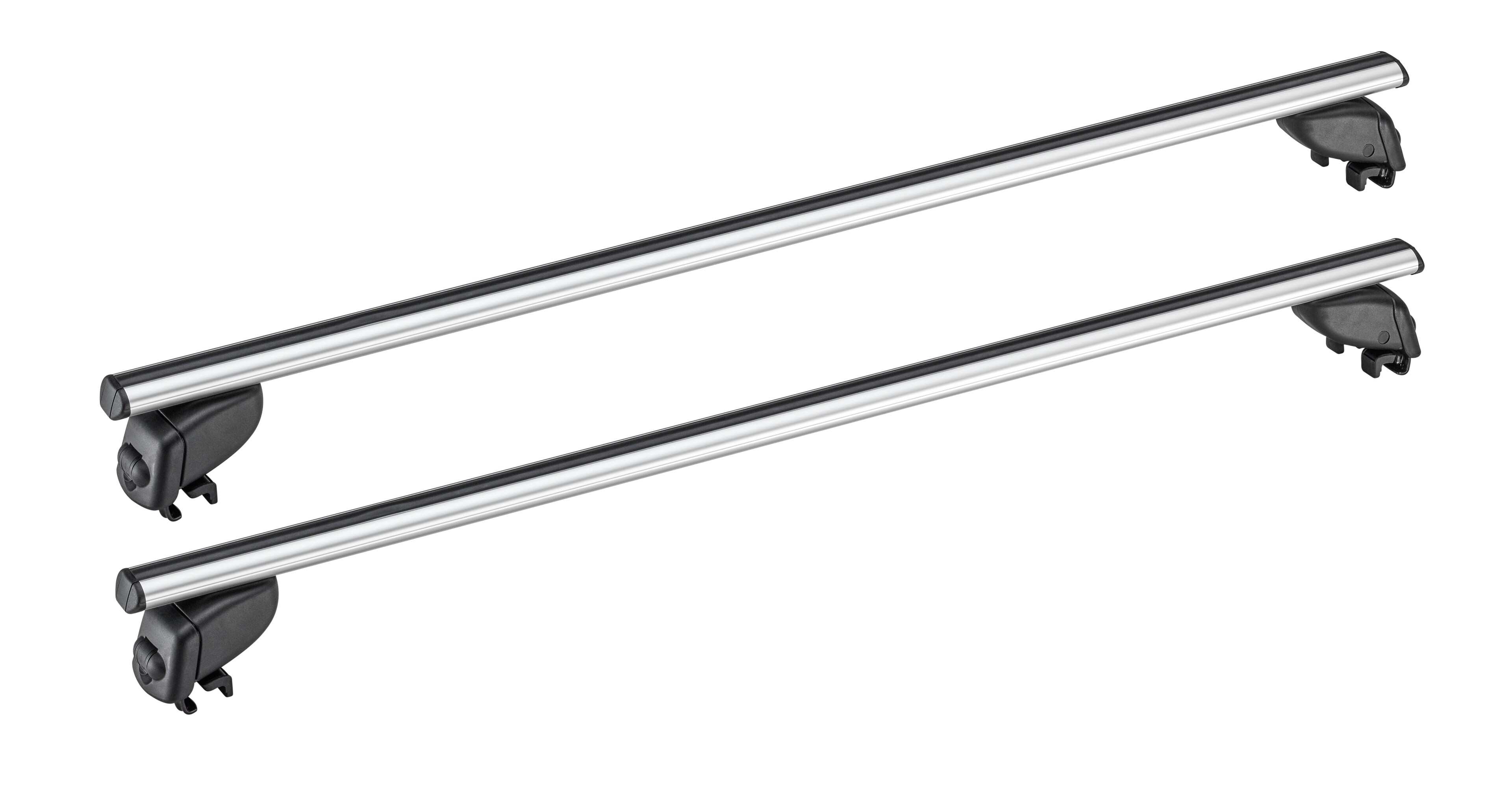 Supporto di base per mancorrenti Alustyle, due ponti trasversali - Alluminio / sintetico, argento / colore nero