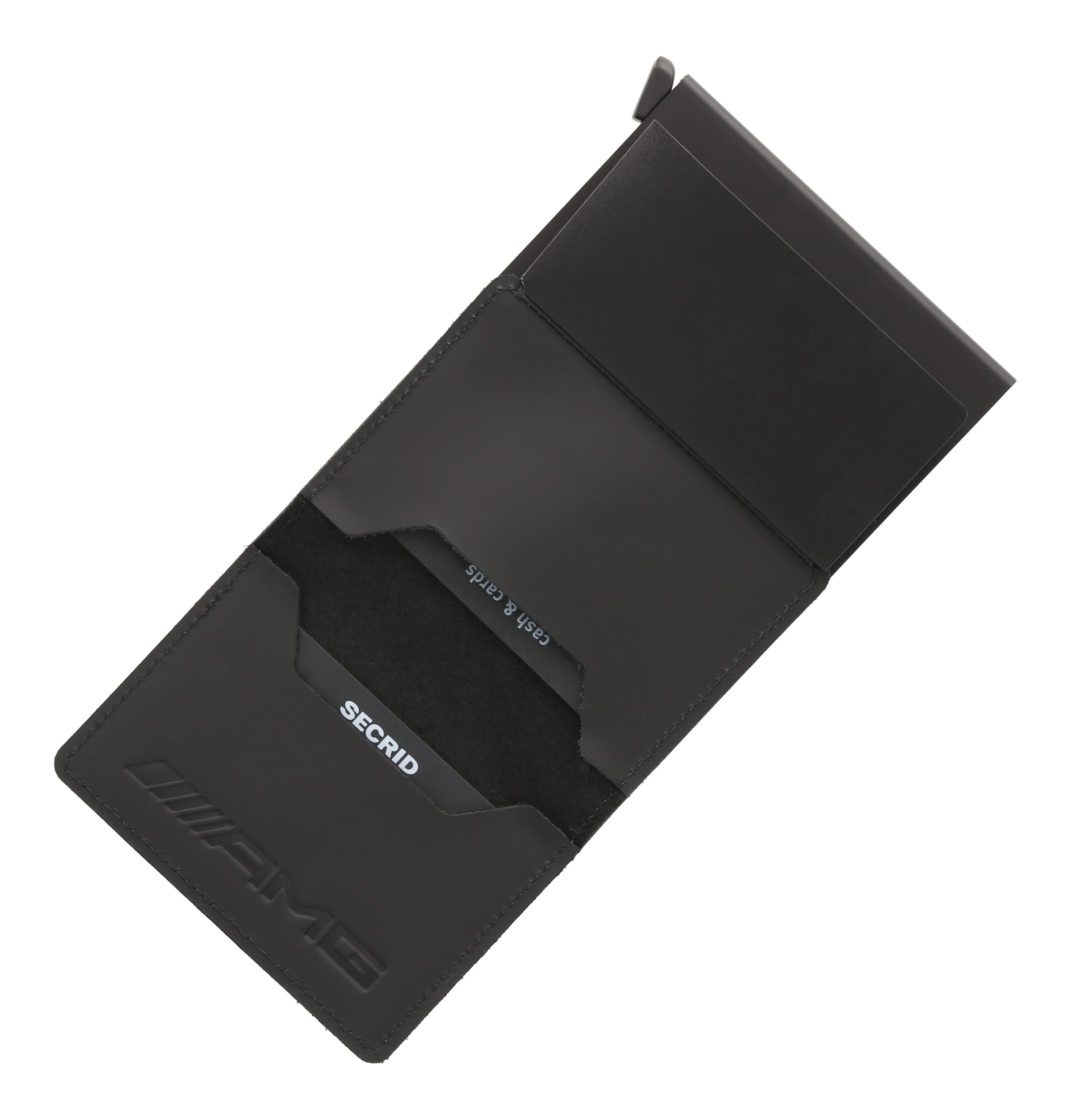 Slimwallet AMG - colore nero, Pelle di vitello