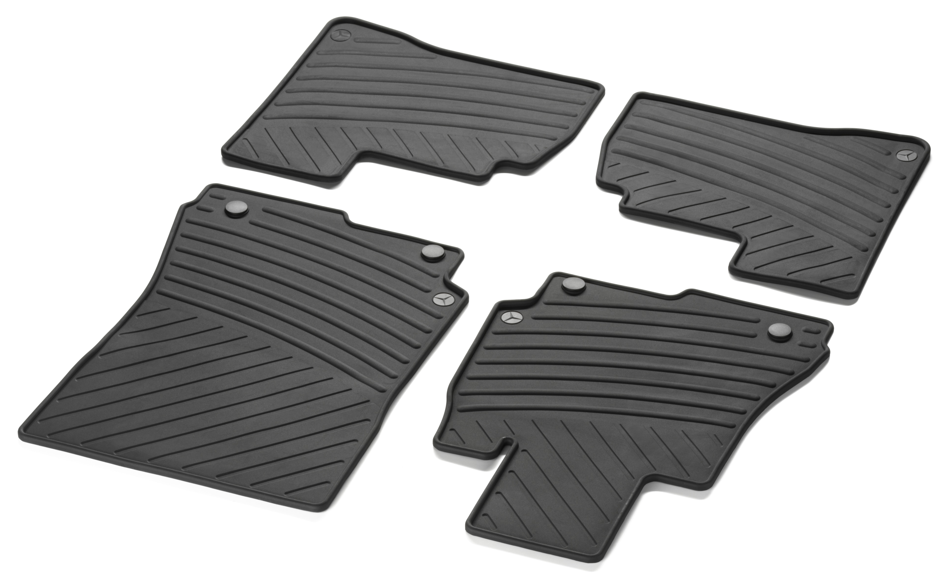 Tappetini in gomma CLASSIC, Set, 4 pezzi - LL, colore nero