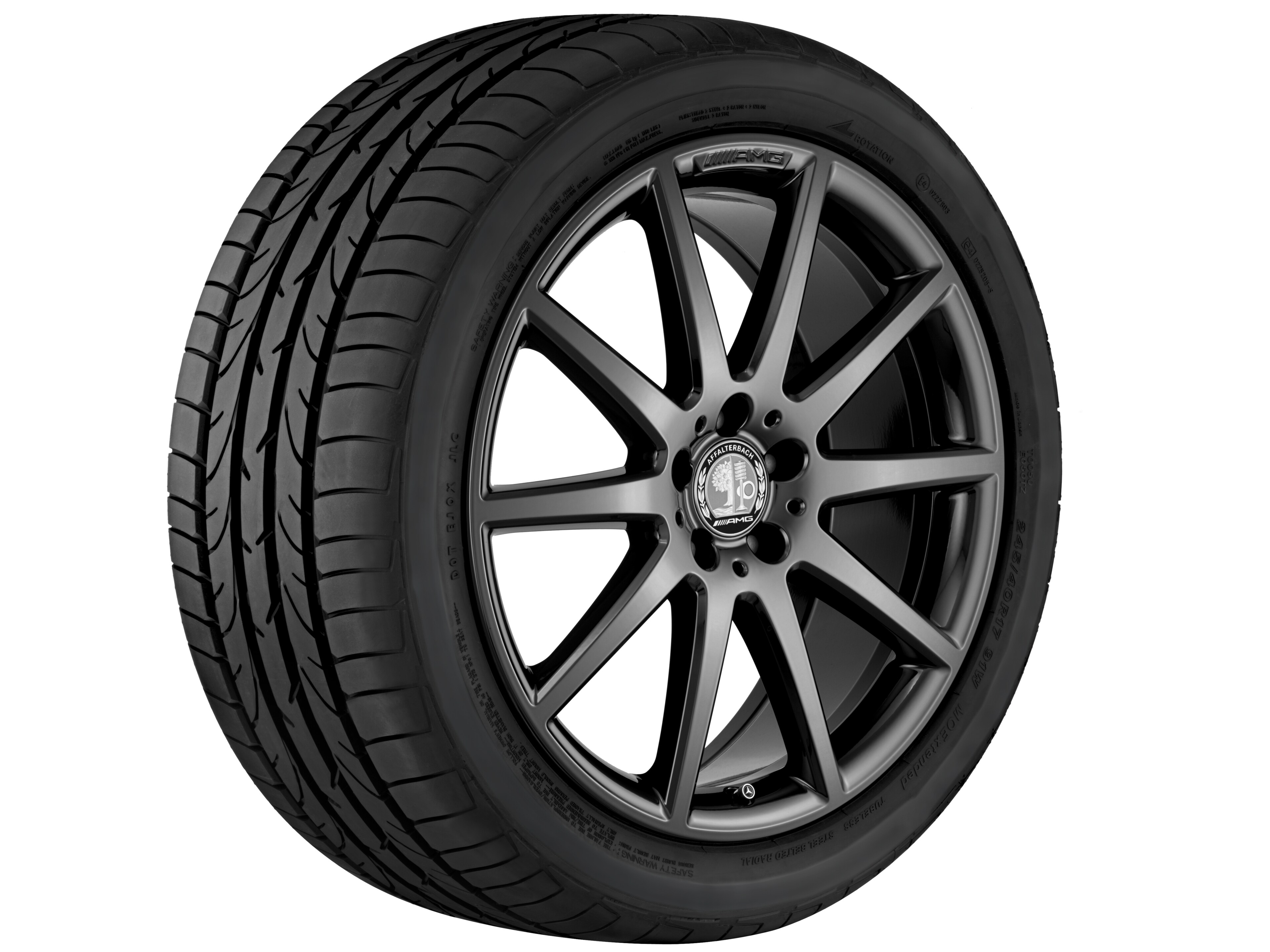 AMG 10-Speichen-Rad, 50,8 cm (20 Zoll) - 8 J x 20 ET 43,5, titanschwarz, hochglänzend