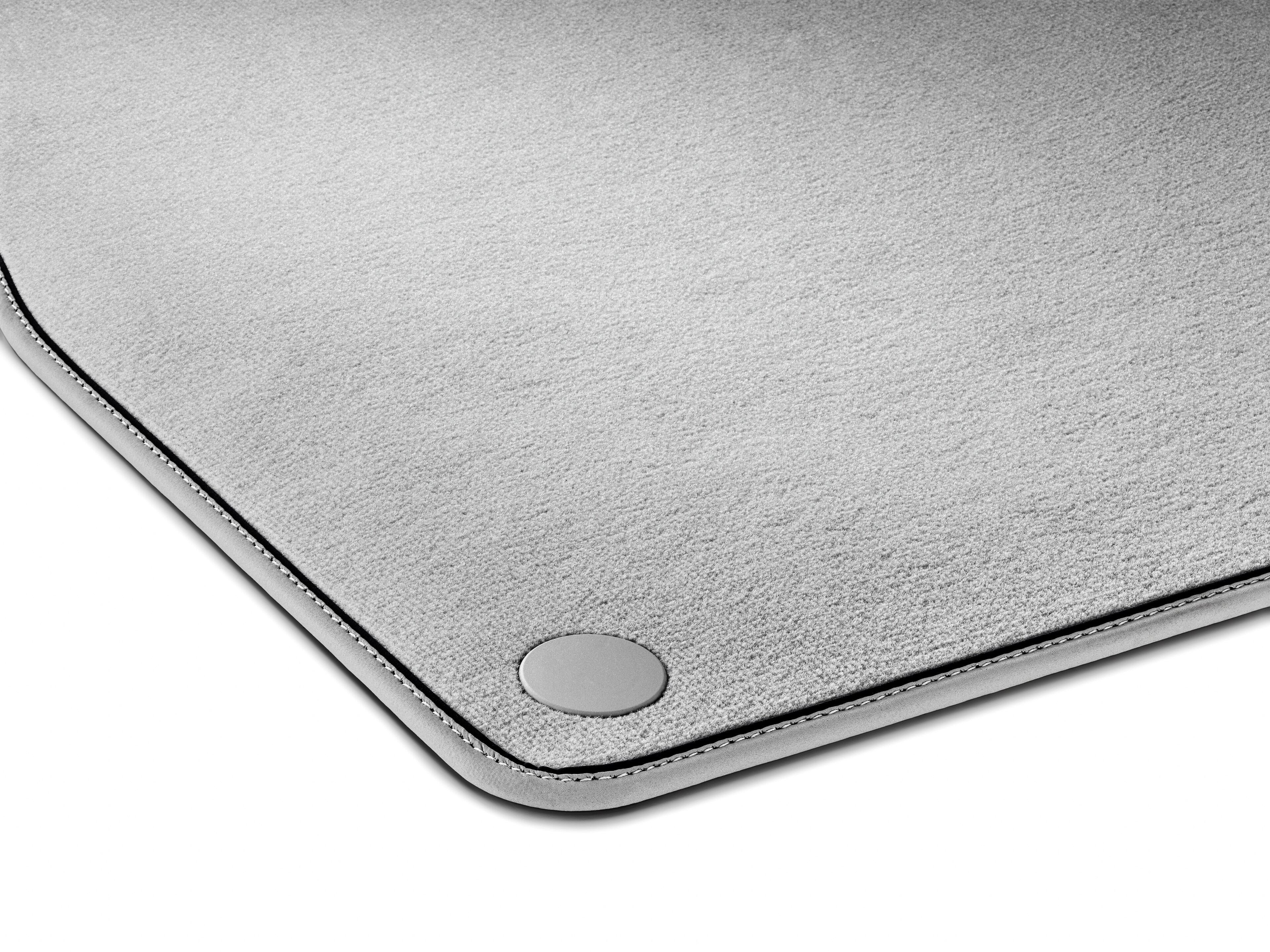 Tappetini in velours Set, 3 pezzi, Pacchetto Exclusive, bordino in blu Biscaya - LL, grigio neva