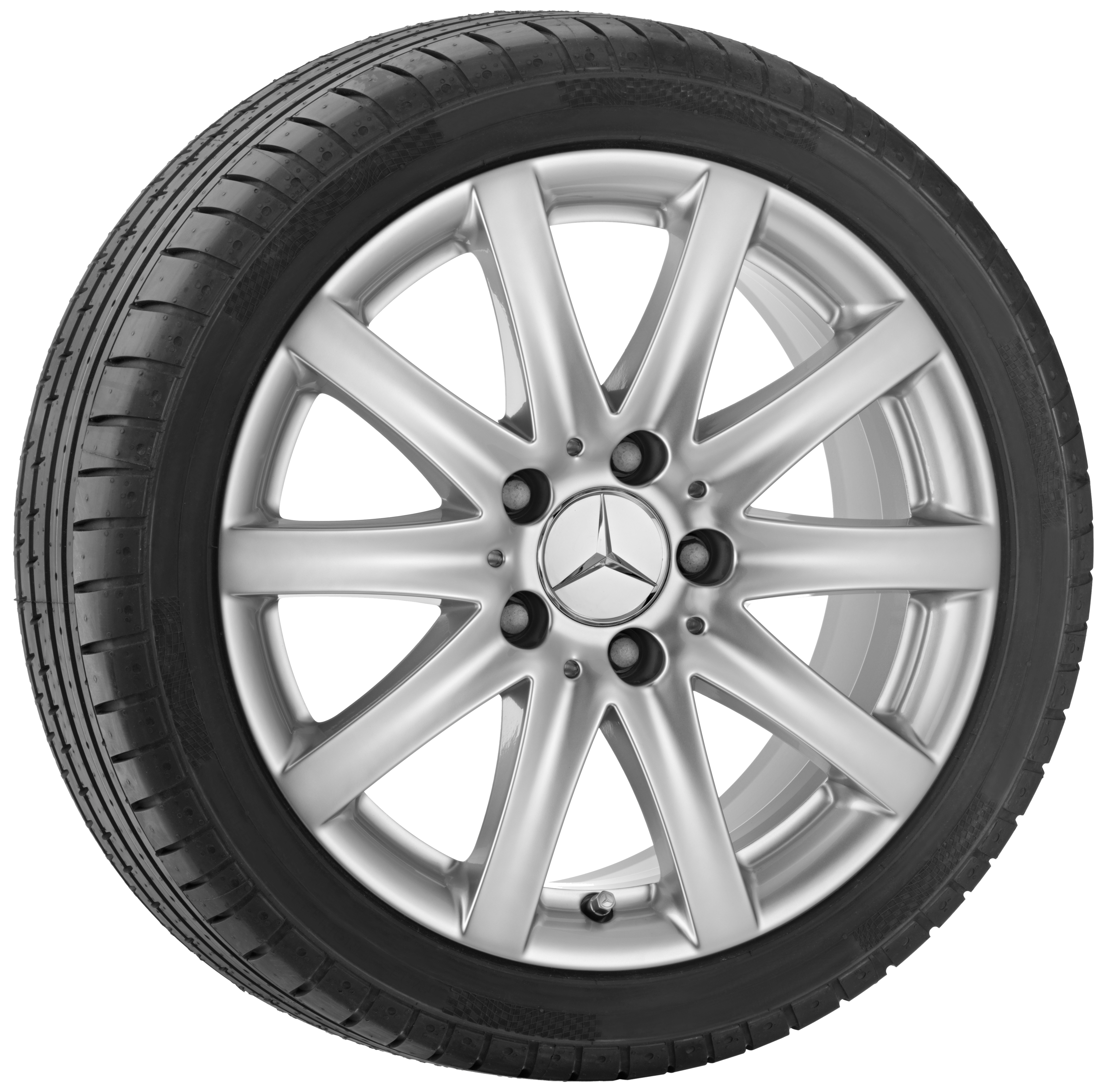 10-Speichen-Rad, Lugo, 40,6 cm (16 Zoll) - 7,5 J x 16 ET 45, silberfarben, lackiert