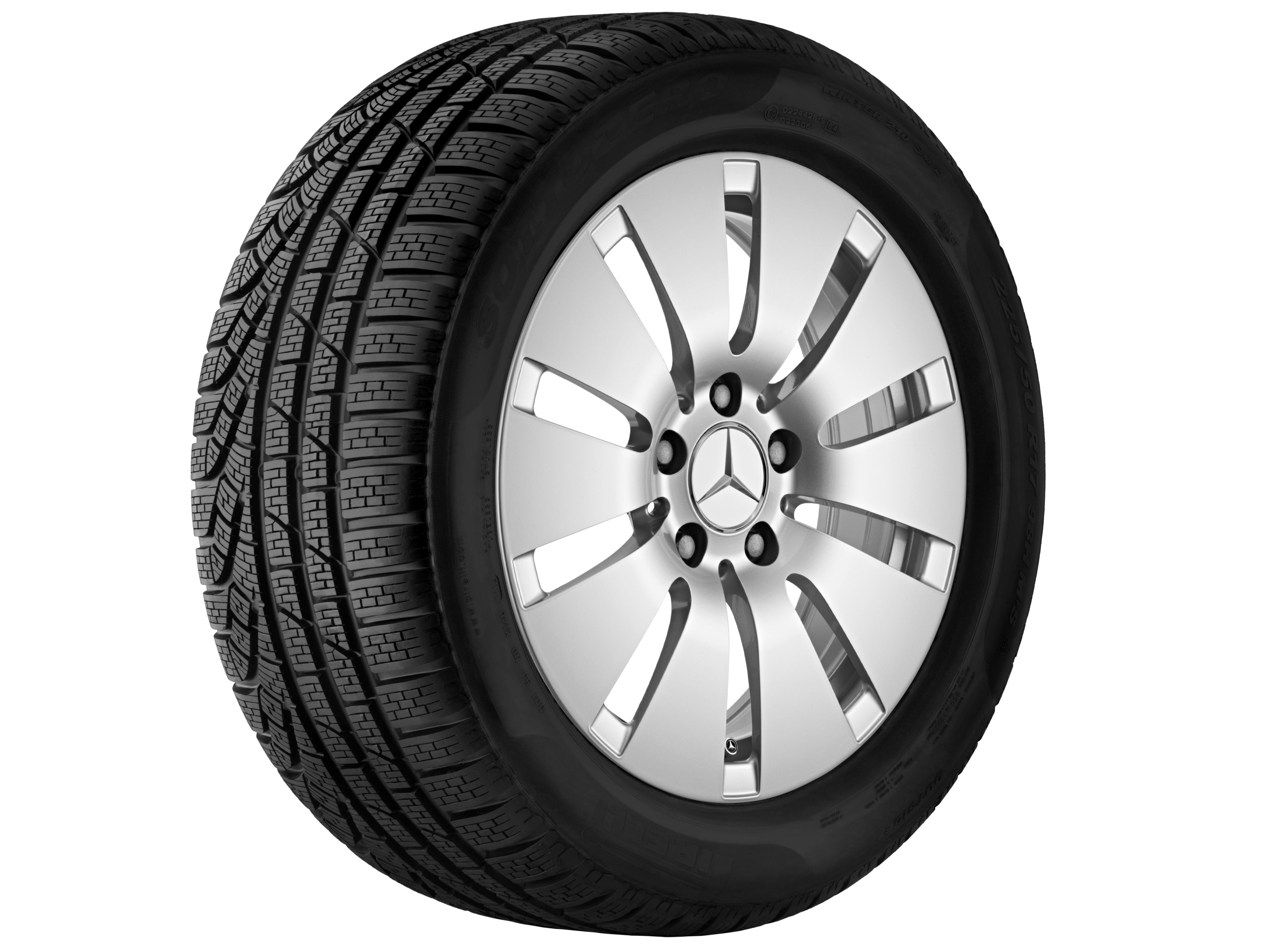 Cerchio a 10 fori, 45,7 cm (18 pollici) - 8 J x 18 ET 43, argento vanadio
