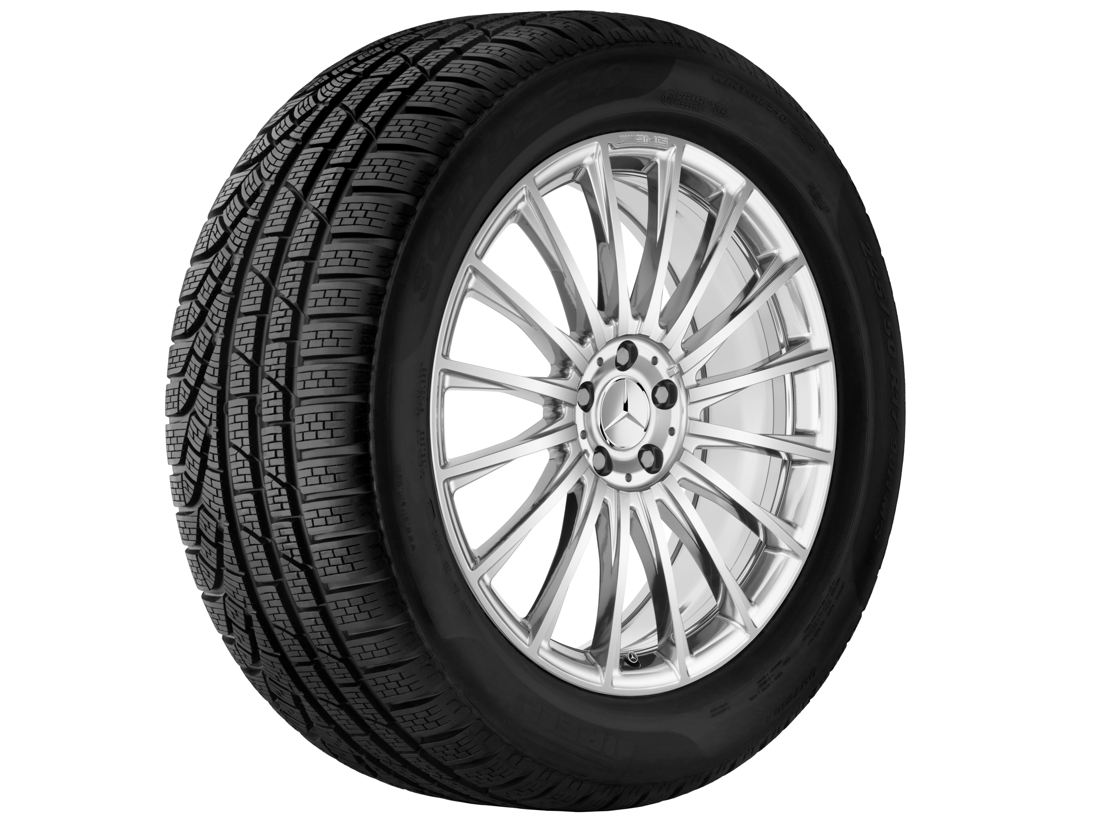 Cerchio fucinato AMG con design a razze multiple, 50,8 cm (20 pollici) - 8,5 J x 20 ET 39, grigio titanio, lucidato ad alta lucidità