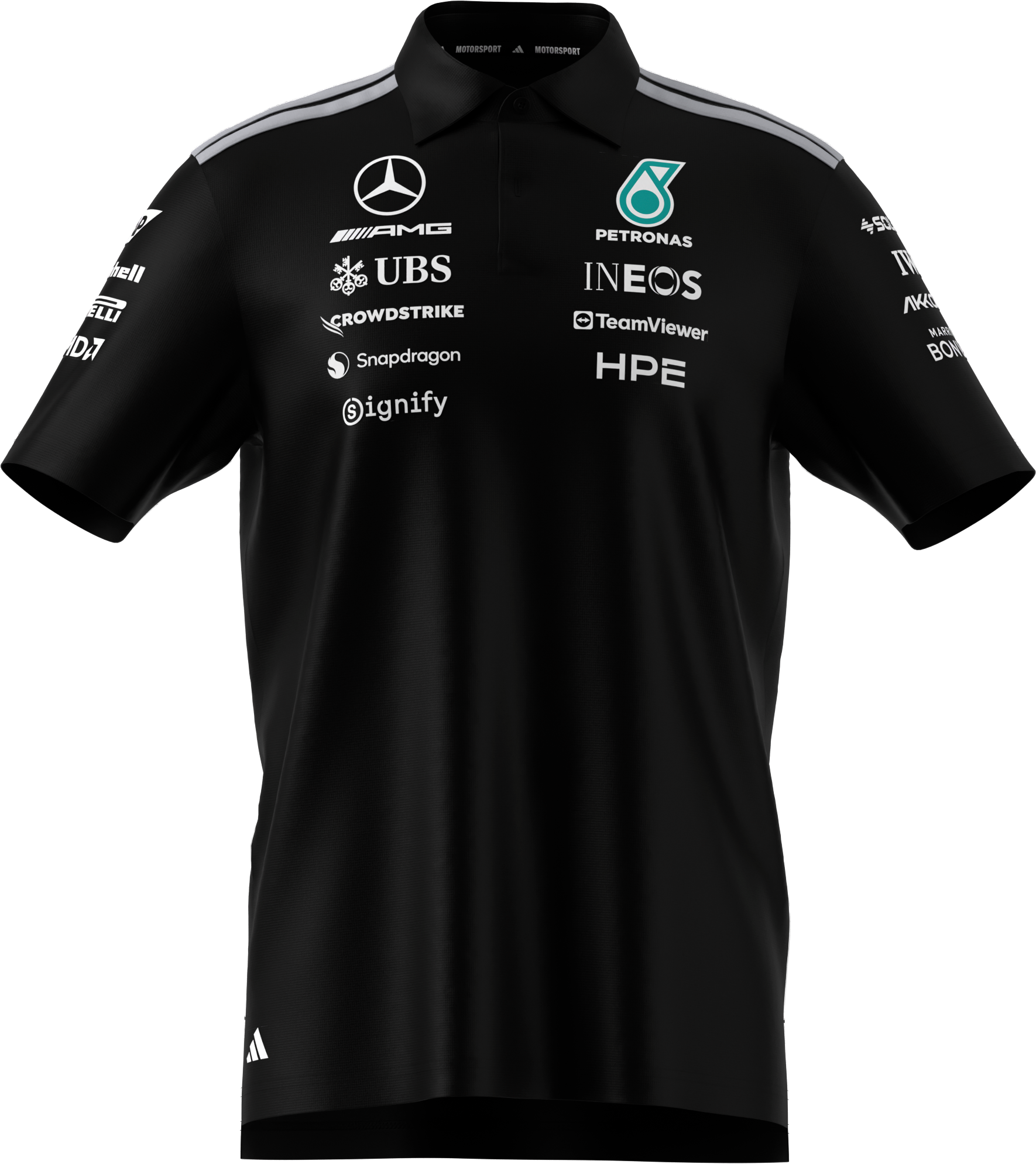 Polo da uomo, Team, Mercedes-AMG F1 - colore nero, M
